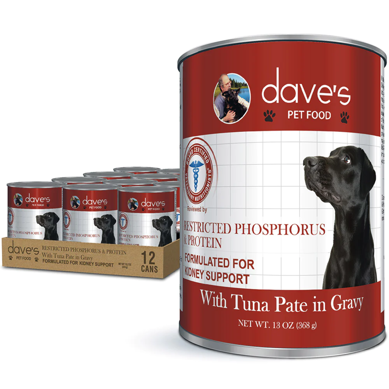 Dave's Pet Food DAVE'S RESTRICTED PHOSPHORUS KIDNEY SUPPORT TUNA 13 OZ