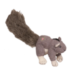 Hugglehounds HH Lil Feller Squirrel Toy Dog Gray