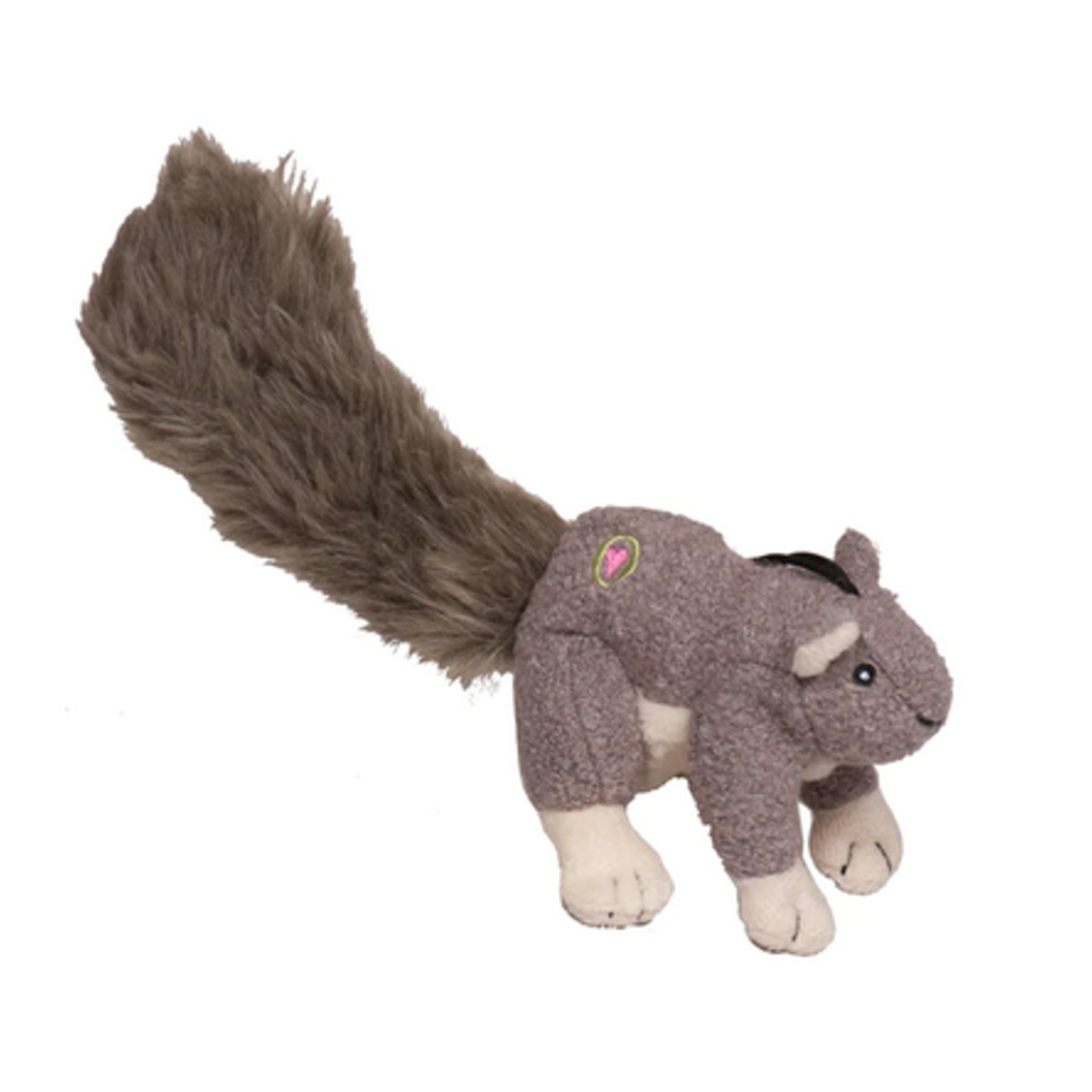 Hugglehounds HH Lil Feller Squirrel Toy Dog Gray