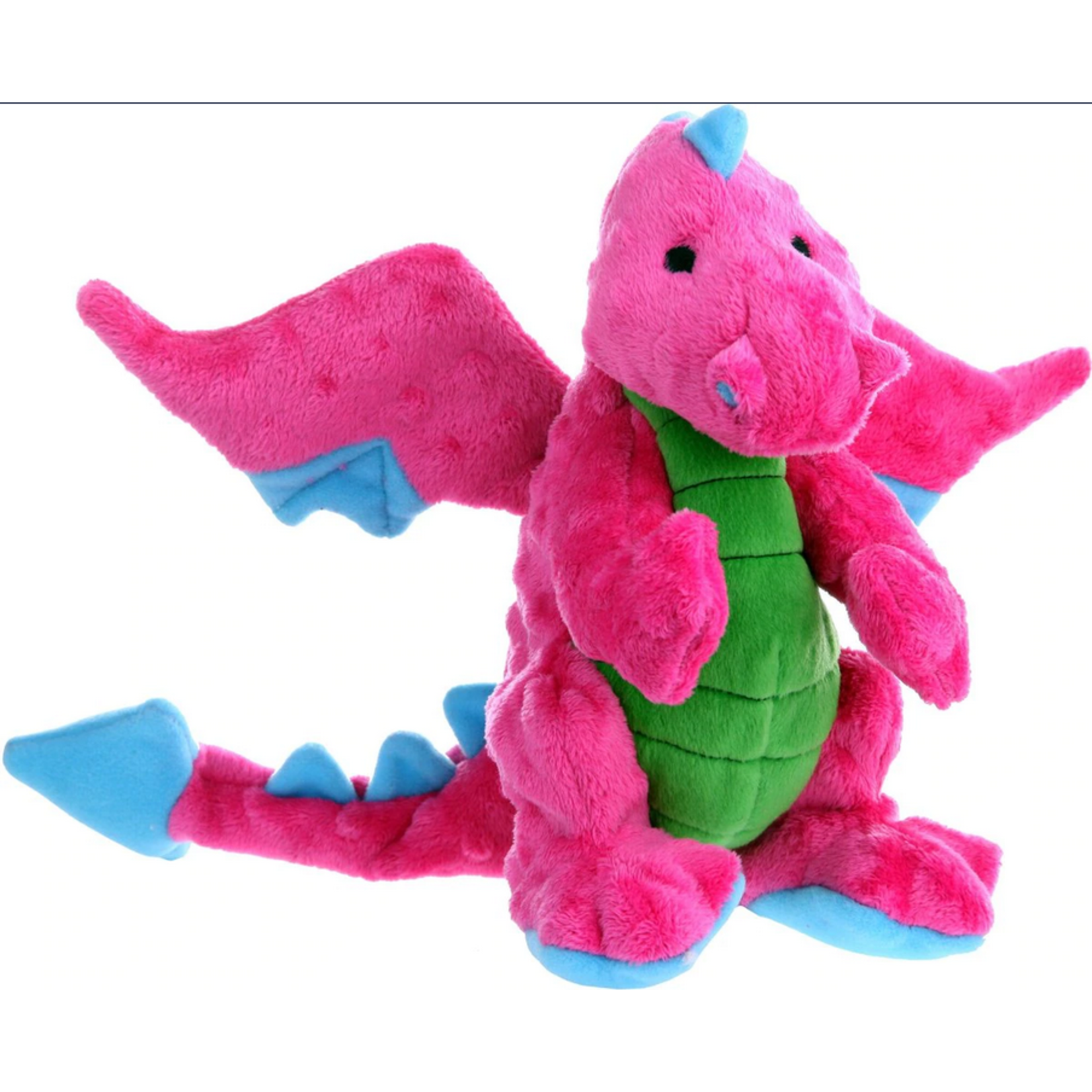 Worldwise/QPG/GoDog GODOG Dragon Pink Toy Dog Lrg
