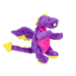 Worldwise/QPG/GoDog GODOG Dragon Purple Toy Dog Sm