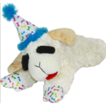 MultiPet Multipet Lamb Chop Birthday Squeaky Plush Medium Dog Toy
