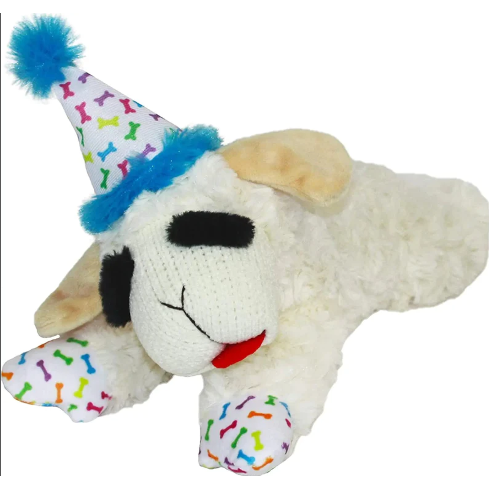 MultiPet Multipet Lamb Chop Birthday Squeaky Plush Medium Dog Toy