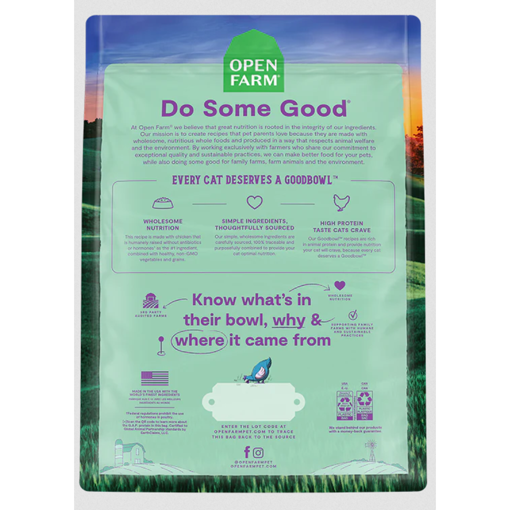 Open Farm Open Farm Goodbowl Harvest Chicken & Brown Rice Dry Cat Food 3#