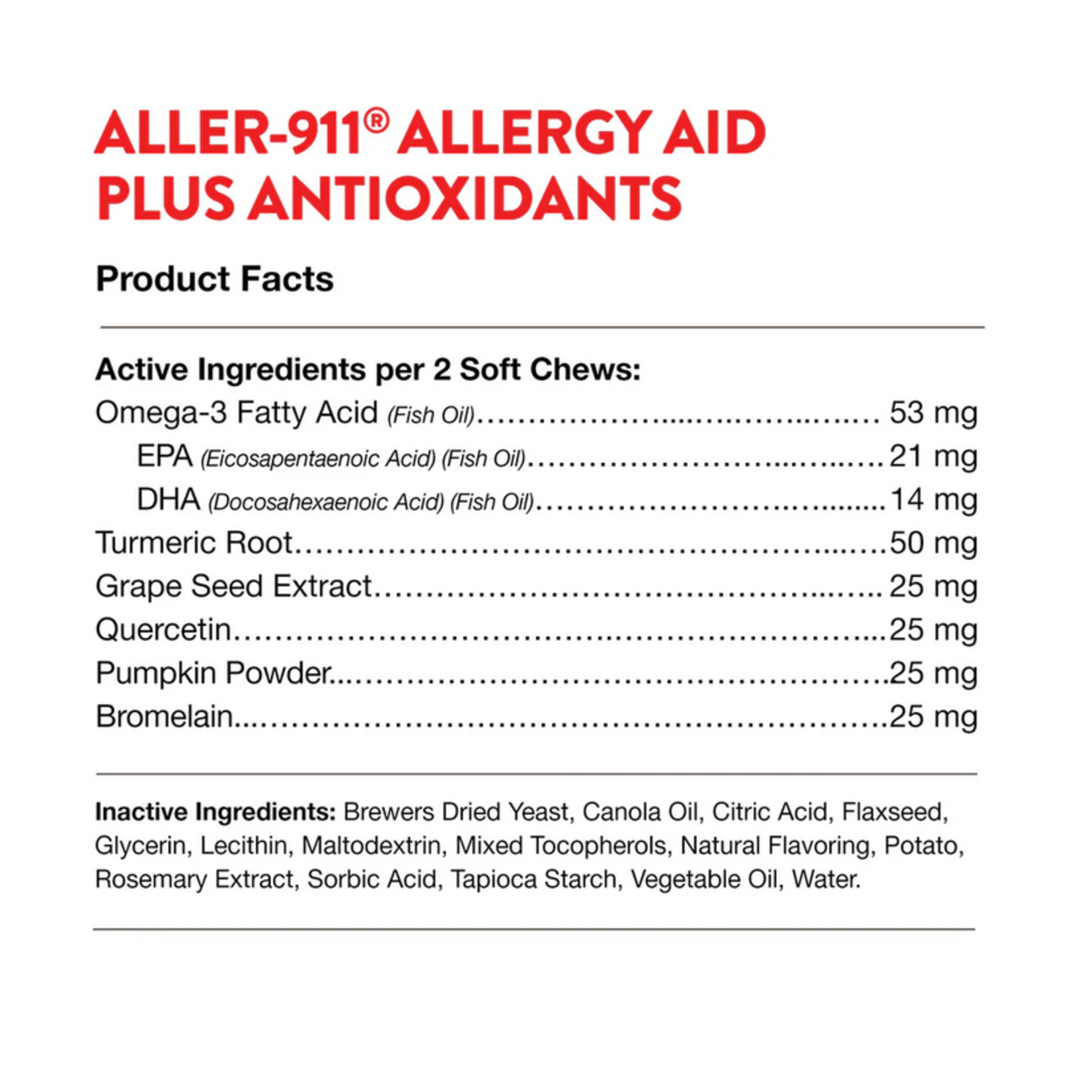 Naturvet NATURVET Allergy Aid + Antioxidants Chew 70ct