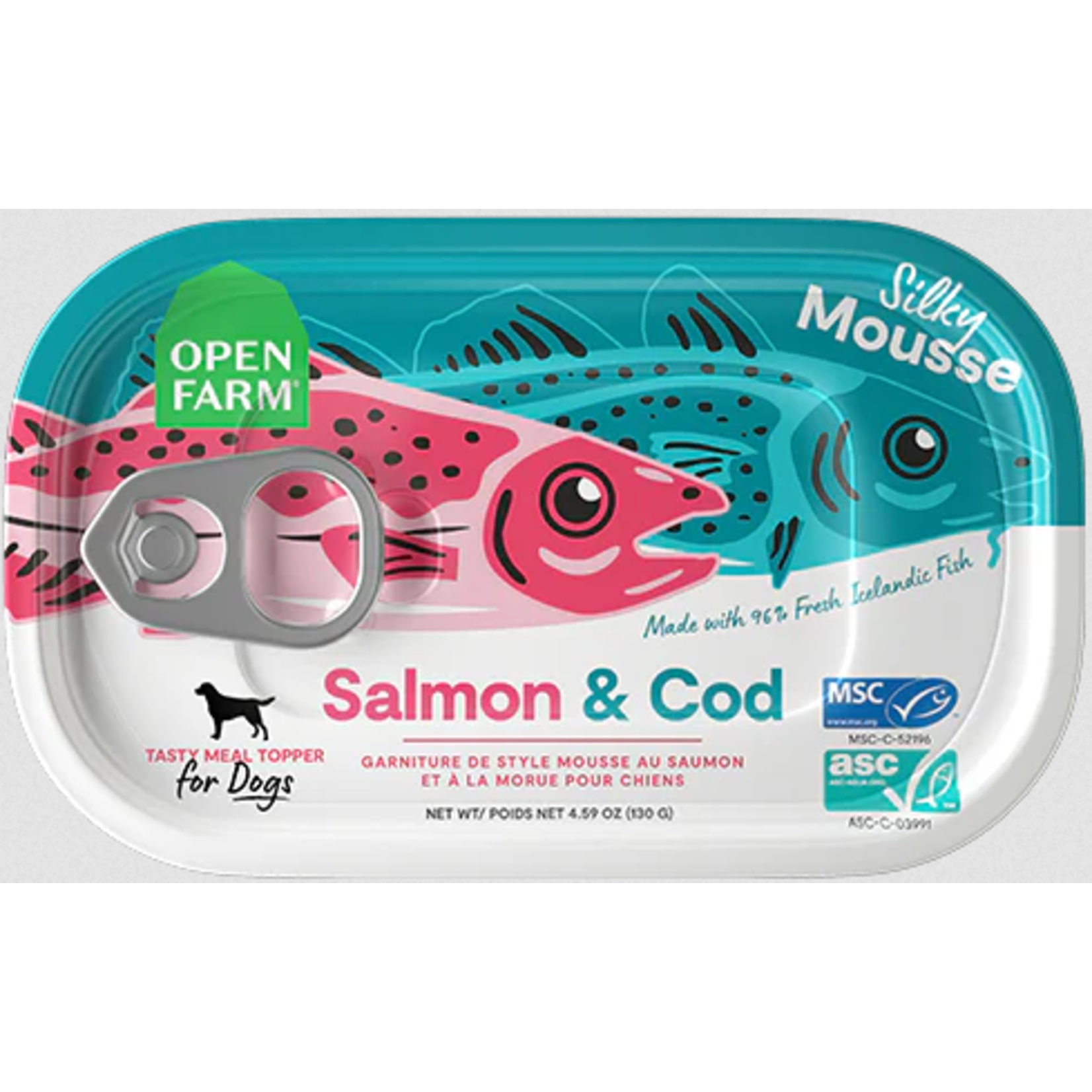 Open Farm Open Farm Salmon & Cod Silky Mousse Meal Topper for Dogs 4.59 oz
