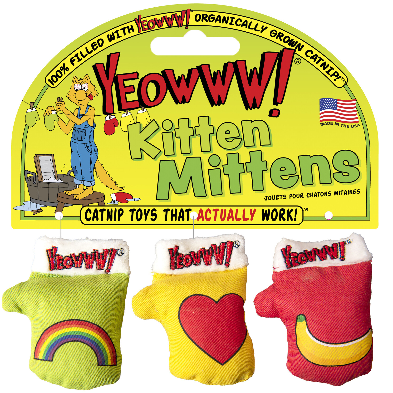 Yeowww YEOWWW Catnip Kitten Mittens 3pk