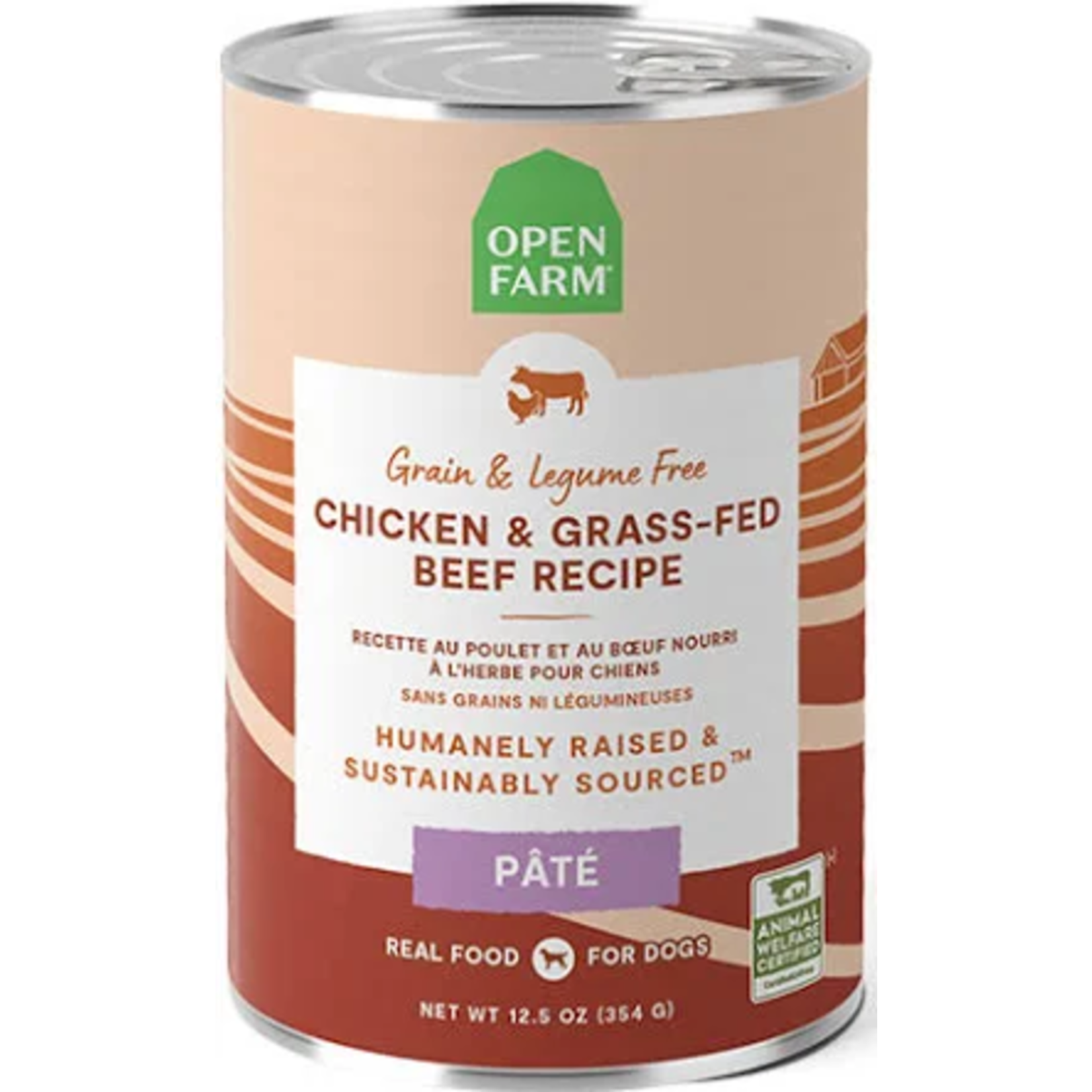 Open Farm Open Farm Chicken & Grass-Fed Beef Pate Wet Dog Food 12.5 oz