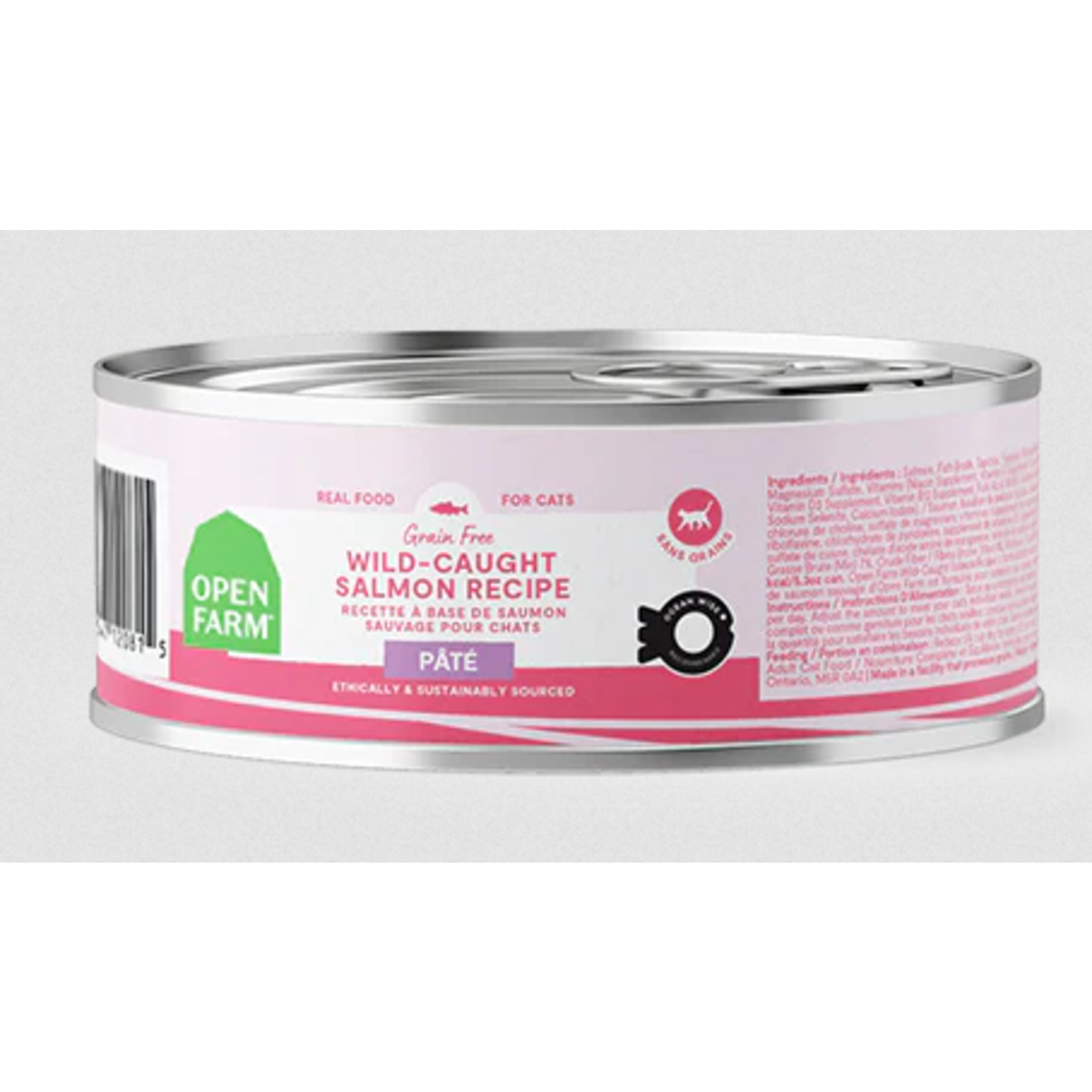 Open Farm Open Farm Grain Free Wild-Caught Salmon Pate Wet Cat Food 2.8 oz