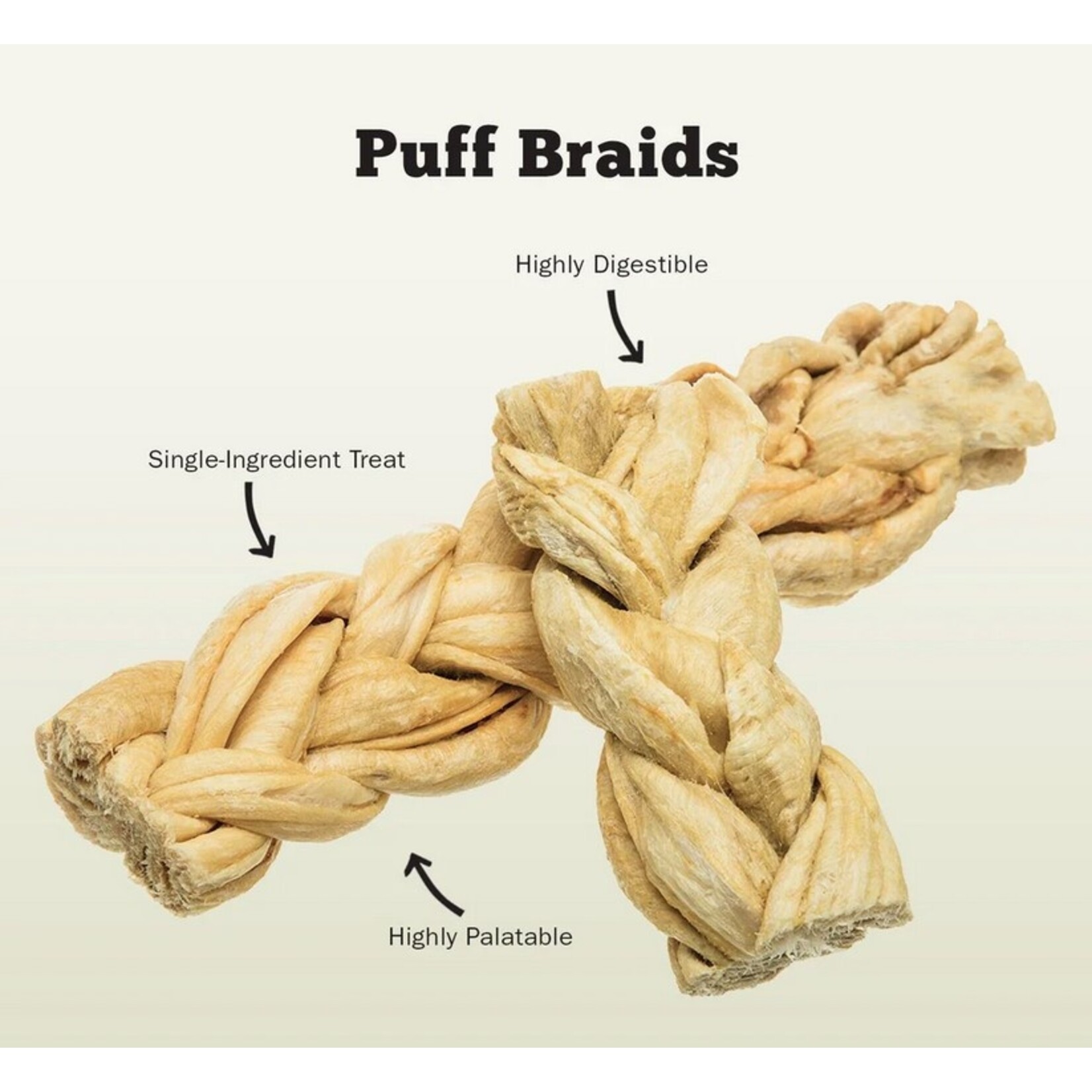 Red Barn REDBARN Large Puff Braid Chew Dog