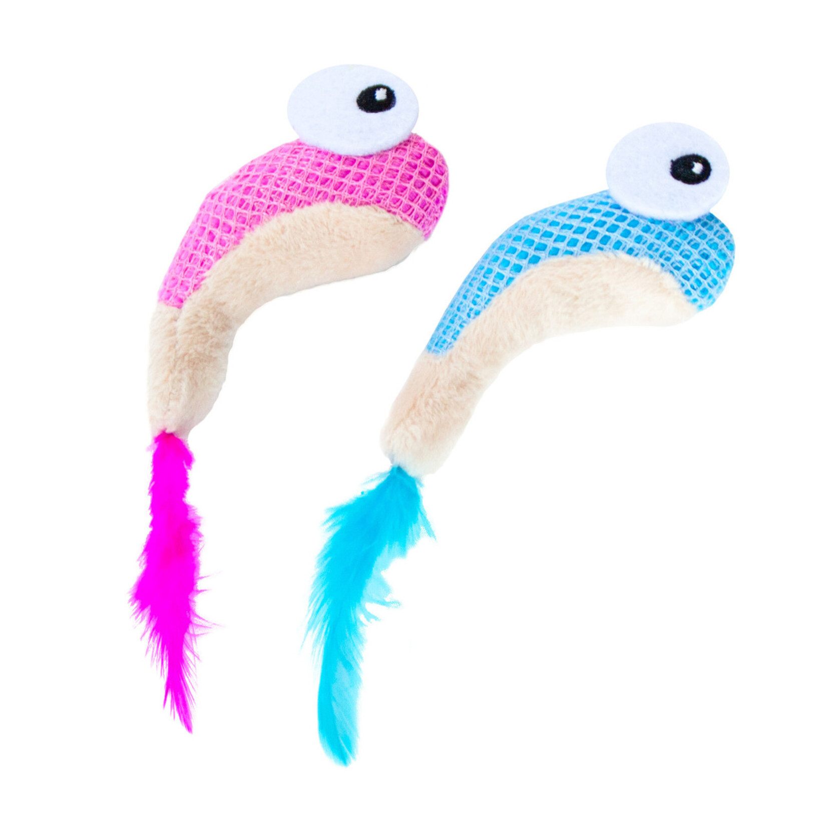 Outward Hound CATSTAGES Dental Shrimpies Cat Toy 2pk