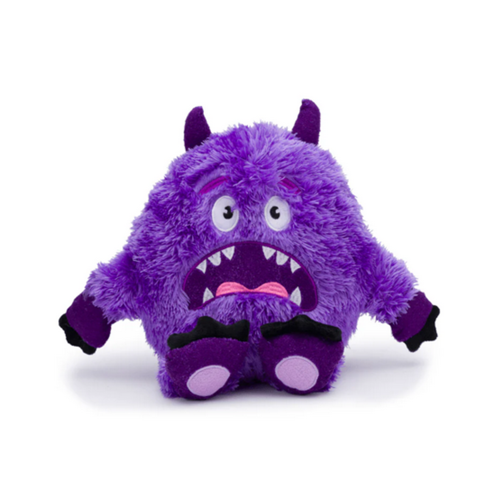 Fabdog FABDOG Fluffy Monster Purple MD Dog Toy