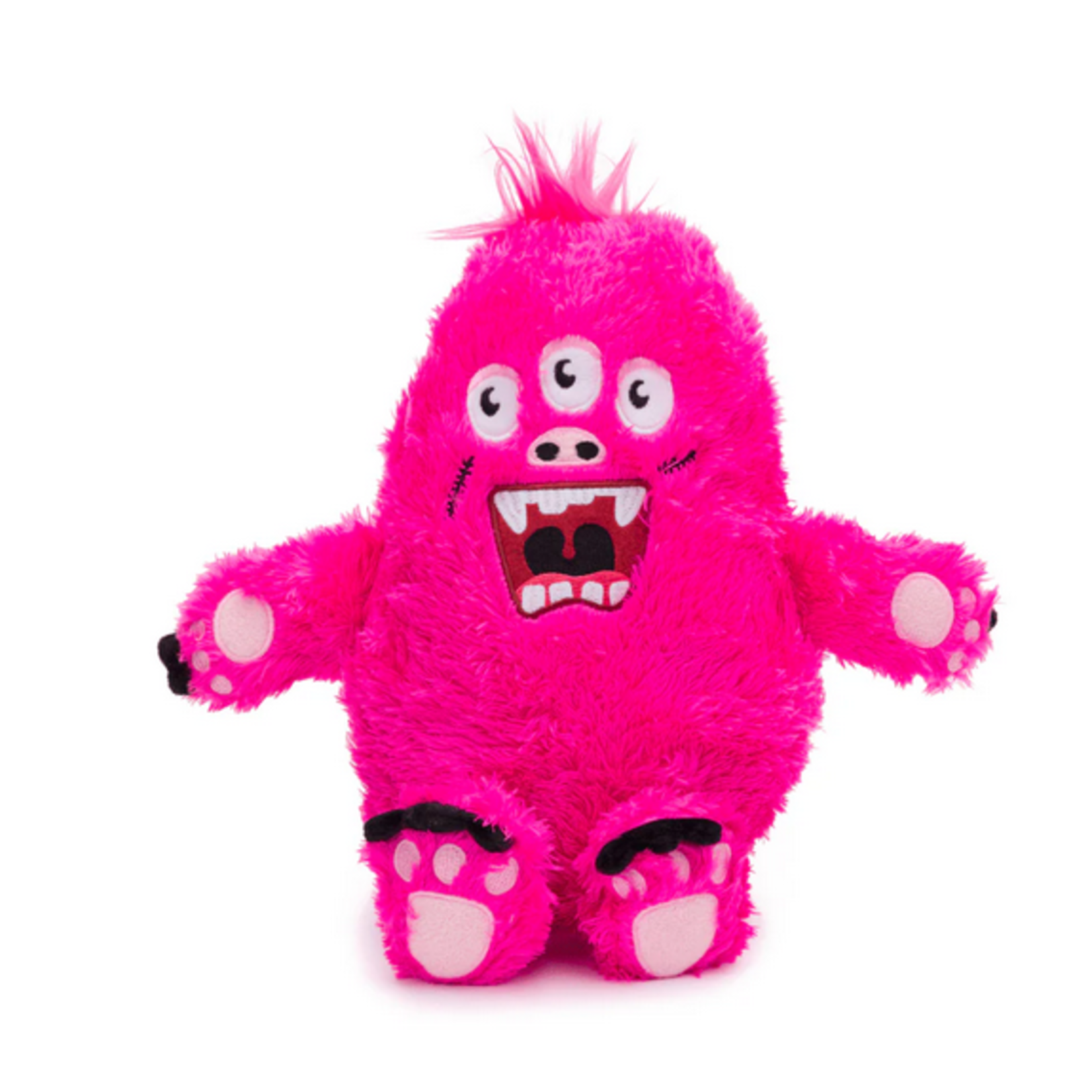 Fabdog FABDOG Fluffy Monster Pink LG Dog Toy