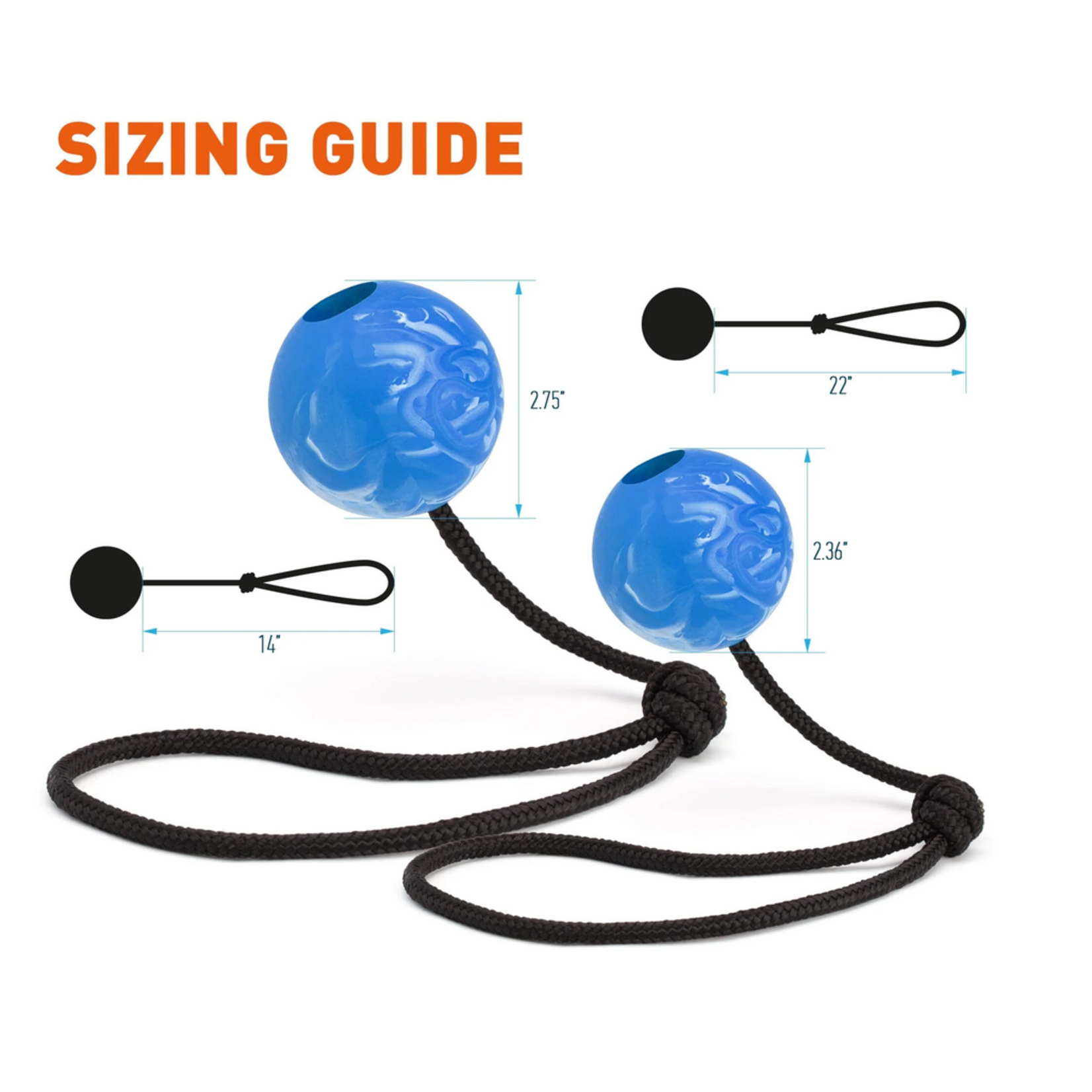 Dogline Dogline Euro Ball Rope Blue