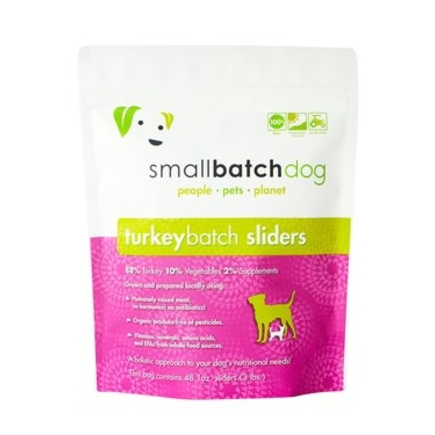 Small Batch Small Batch  Frozen Raw TurkeyBatch Sliders Dog 3#