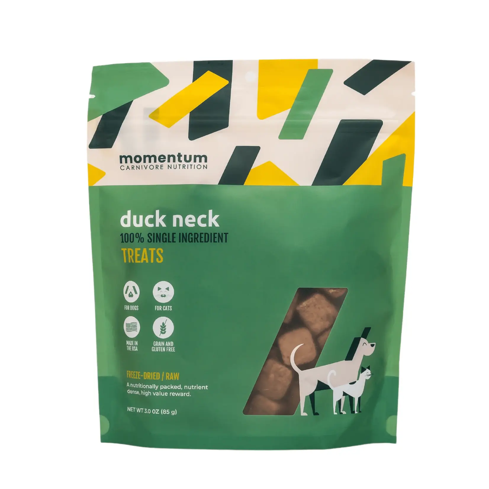 Momentum Momentum Single Ingredient Freeze Dried Duck Neck Dog & Cat Treats, 3 oz