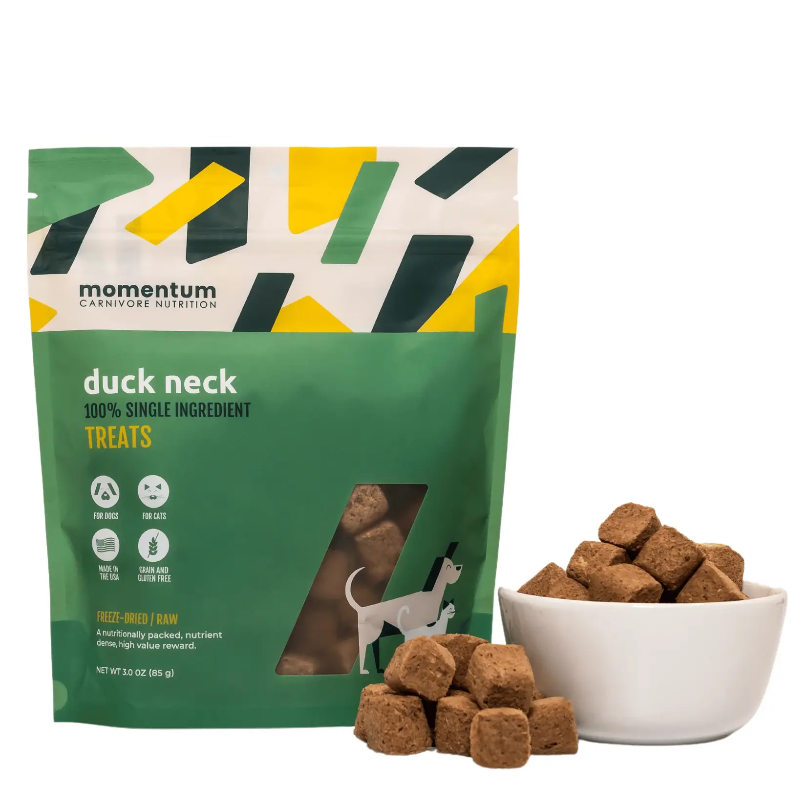 Momentum Momentum Single Ingredient Freeze Dried Duck Neck Dog & Cat Treats, 3 oz