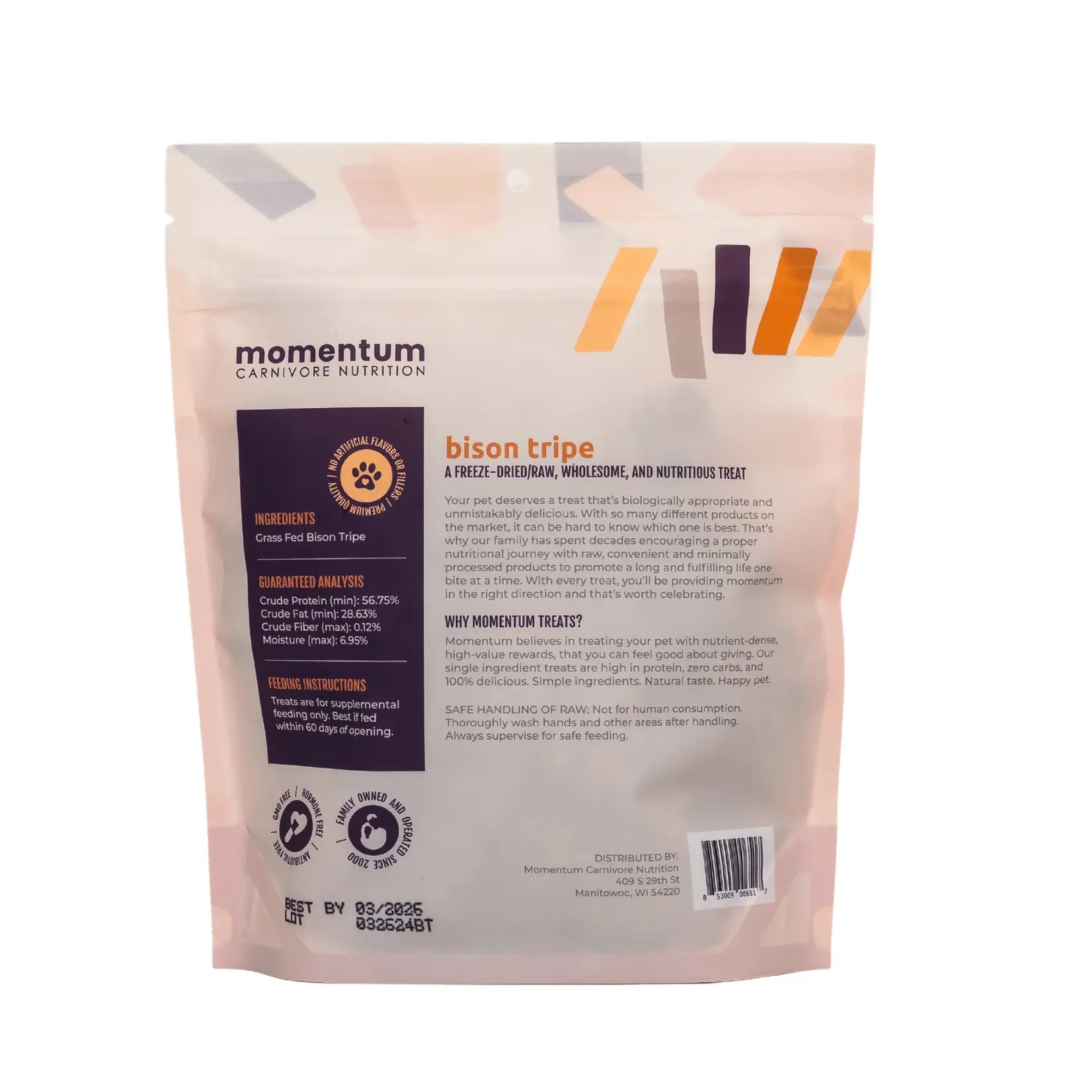 Momentum MOMENTUM FD Bison Tripe Treats 3.5oz