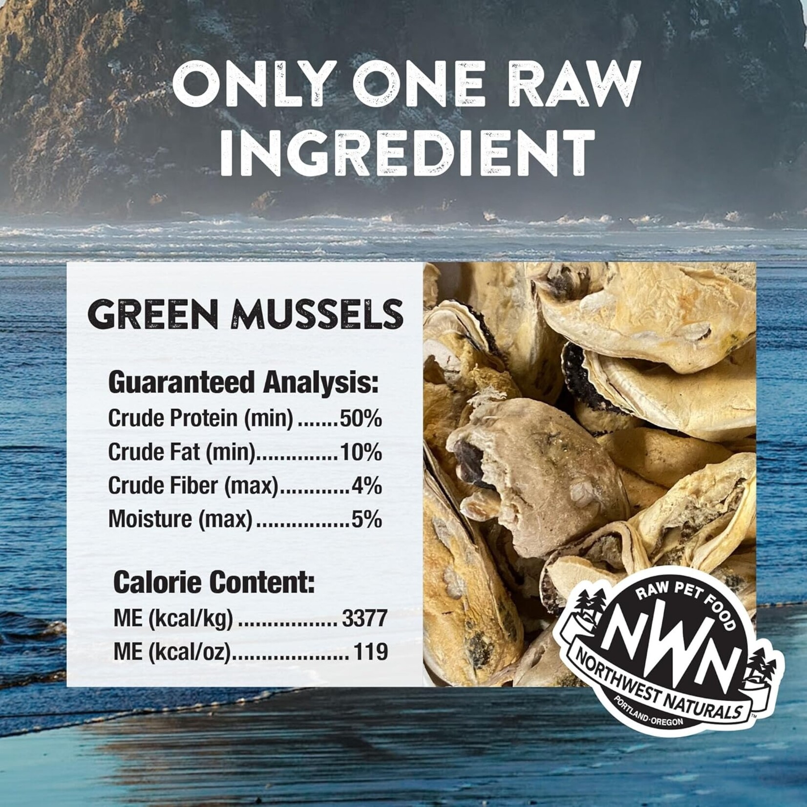 Northwest Naturals NWN Raw Rewards Mussel FD Dog Treat 2oz