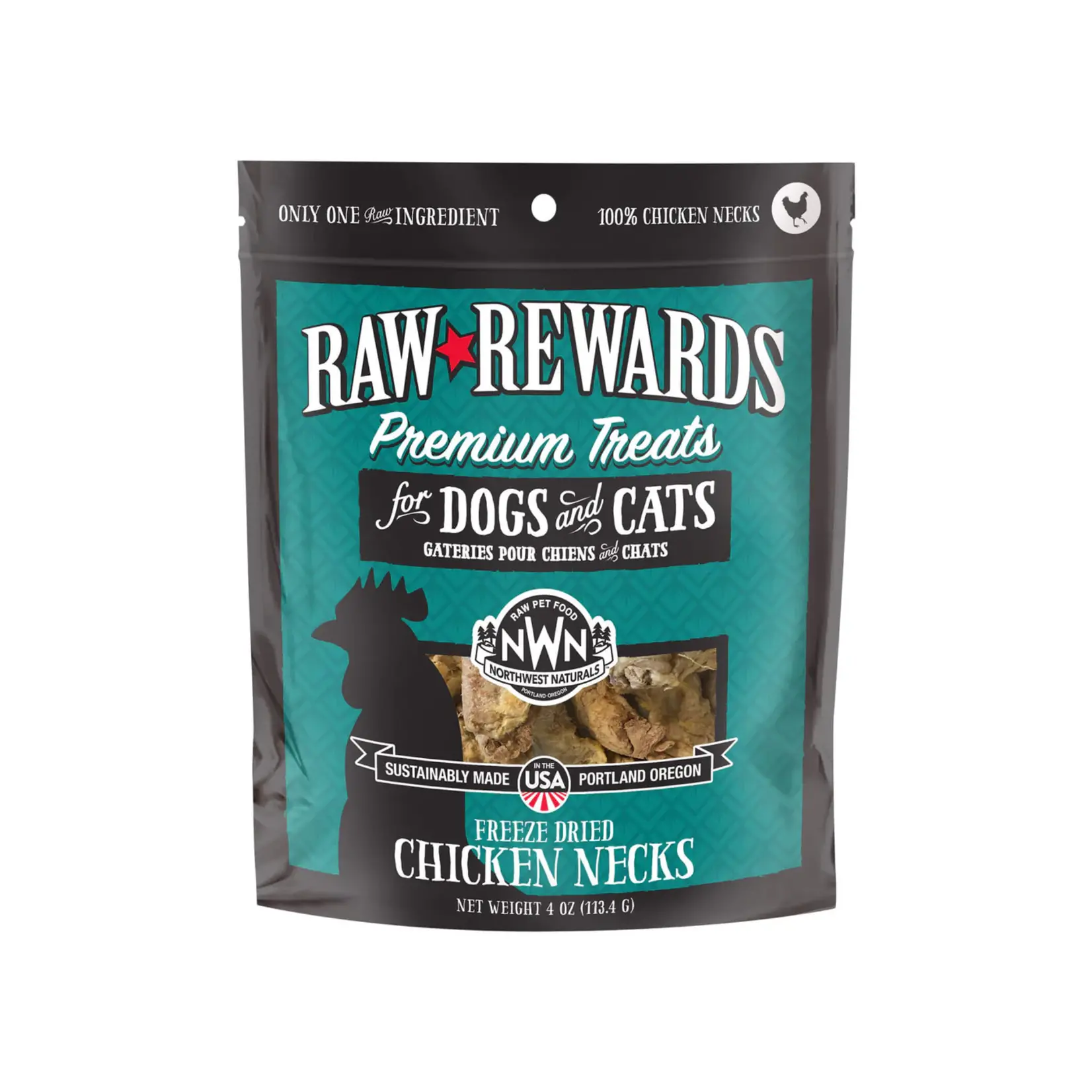 Northwest Naturals Northwest Naturals Raw Rewards Freeze Dried Chicken Necks, 4 oz