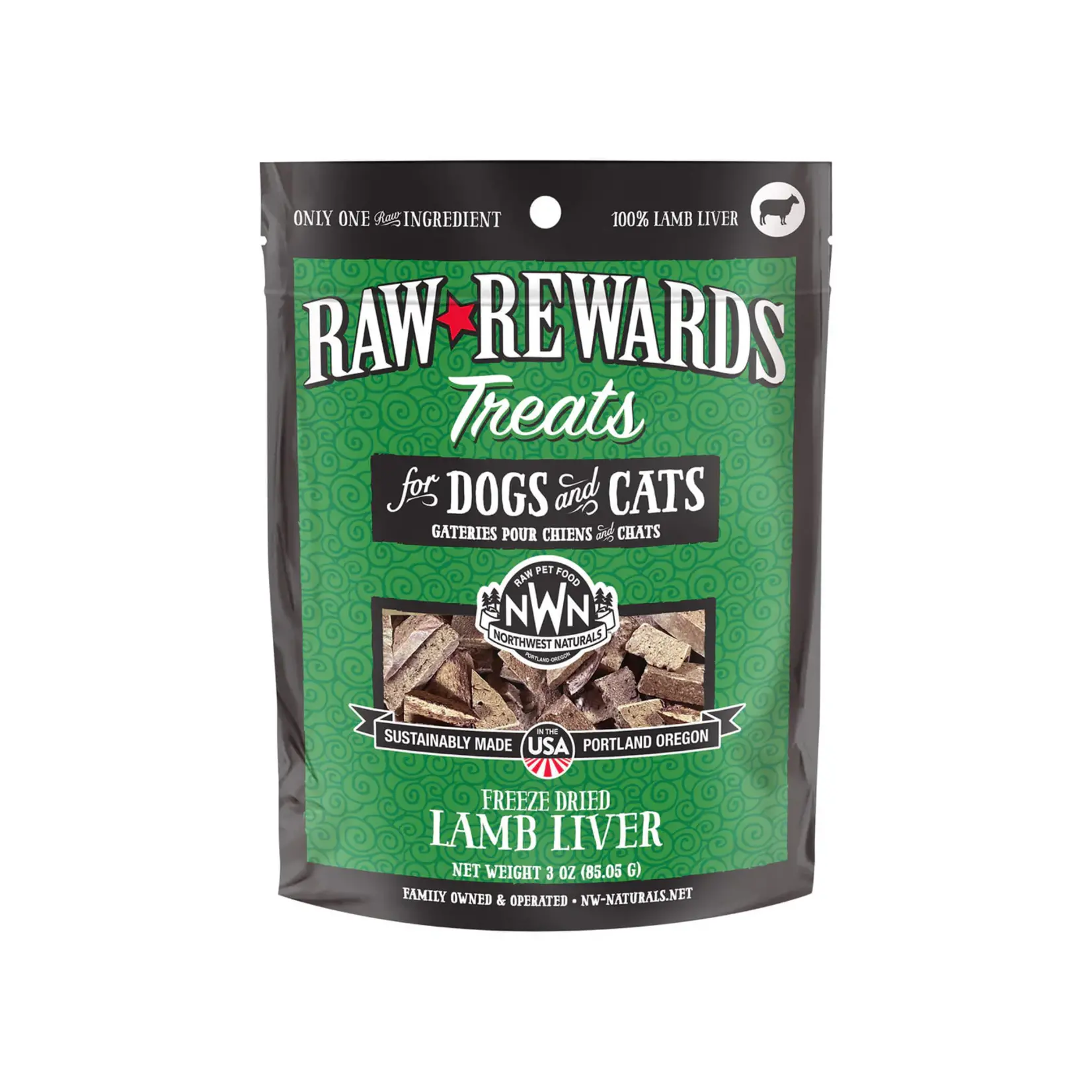 Northwest Naturals Northwest Naturals Freeze Dried Dog & Cat Treat Lamb Liver 3oz