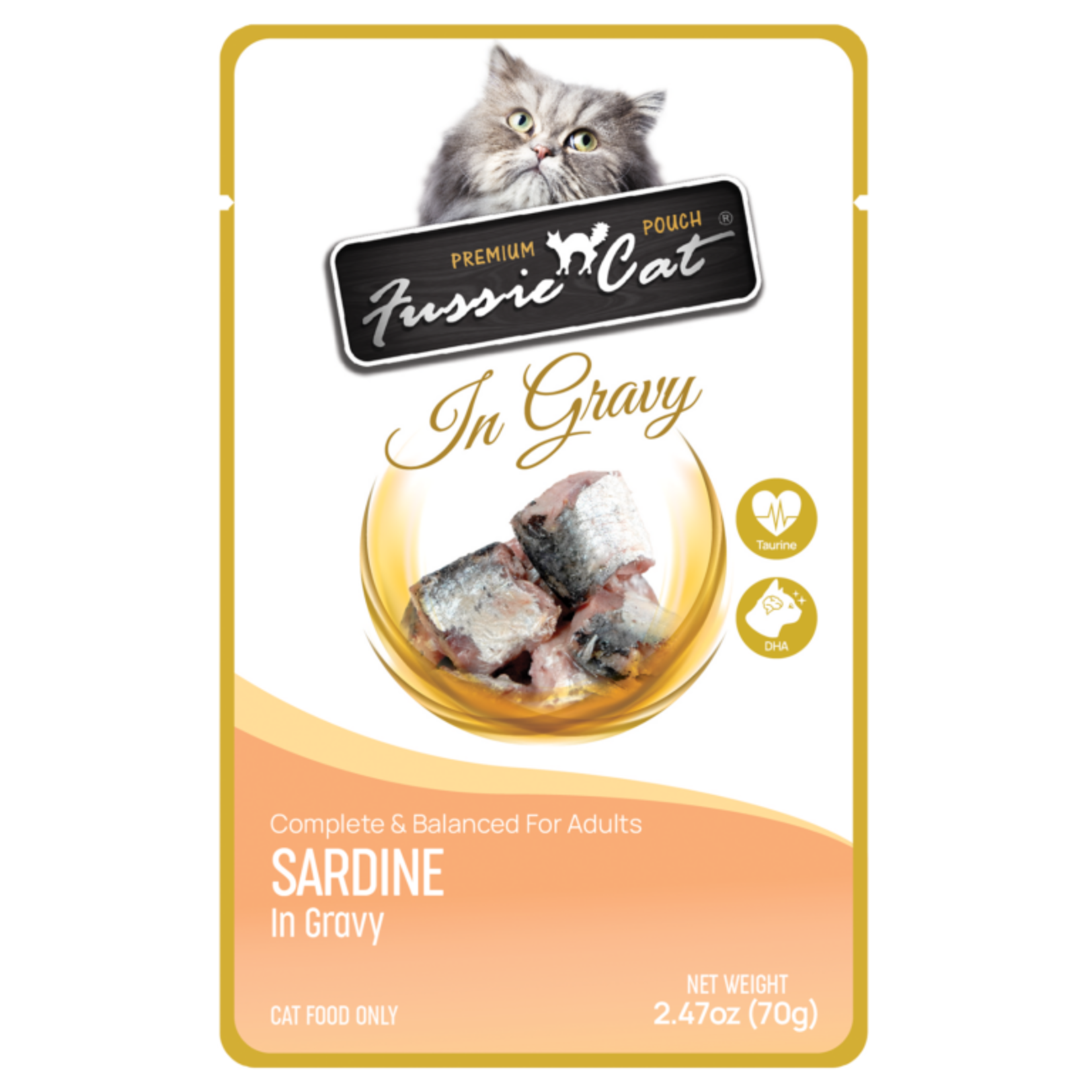 Fussie Cat FUSSIE Sardine Pouch GRAVY 2.47oz