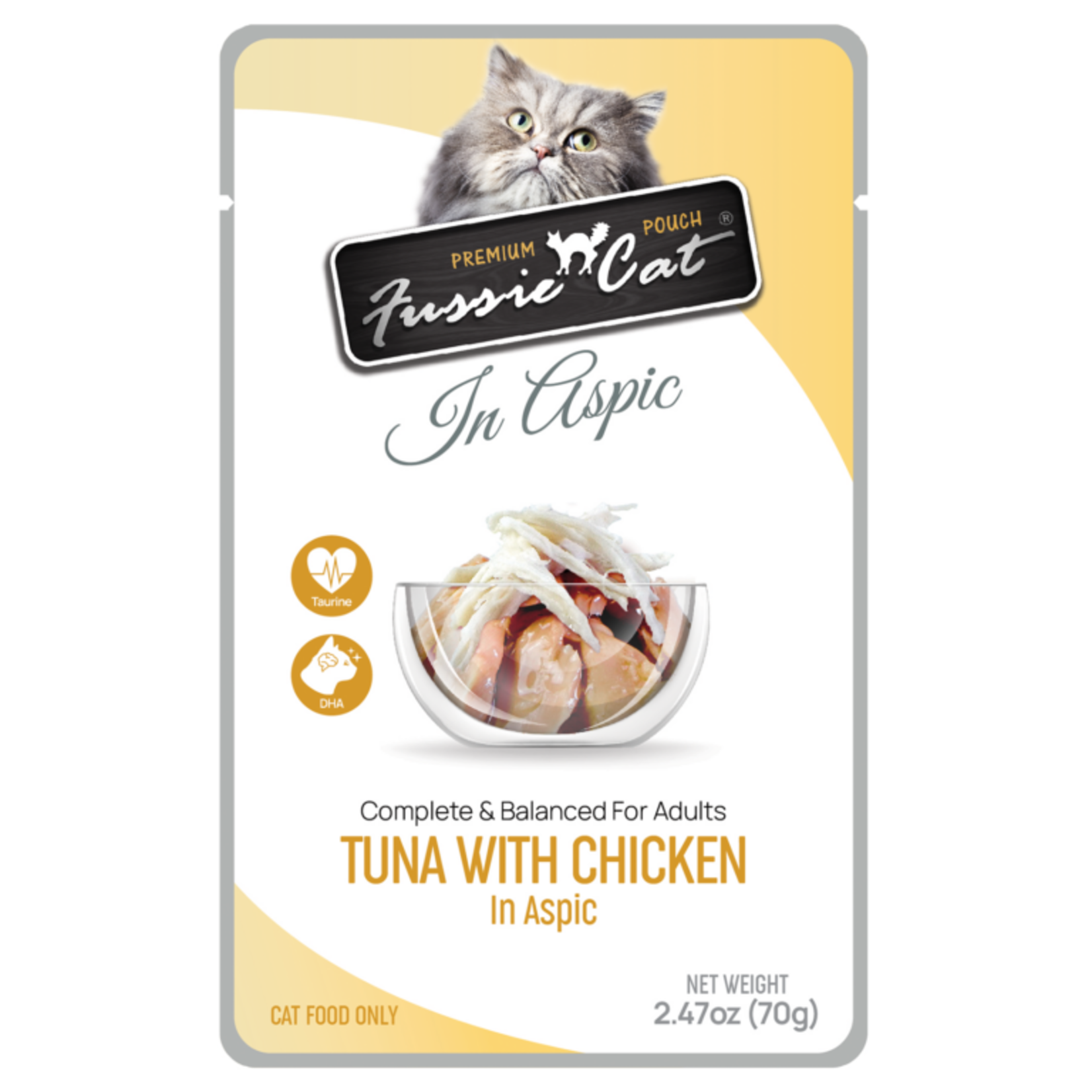 Fussie Cat FUSSIE Tuna Chicken Pouch ASPIC 2.47oz