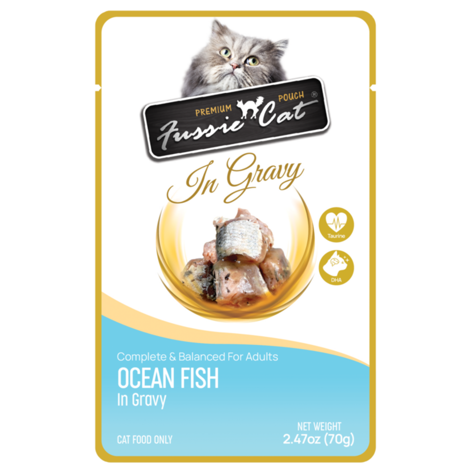 Fussie Cat FUSSIE Oceanfish Pouch GRAVY 2.47oz