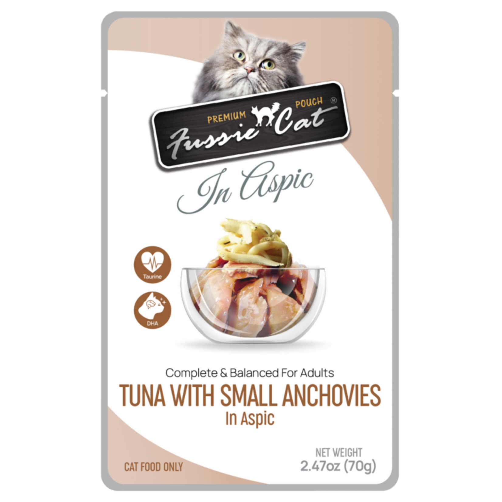 Fussie Cat FUSSIE Tuna Small Anchovies Pouch ASPIC 2.47oz