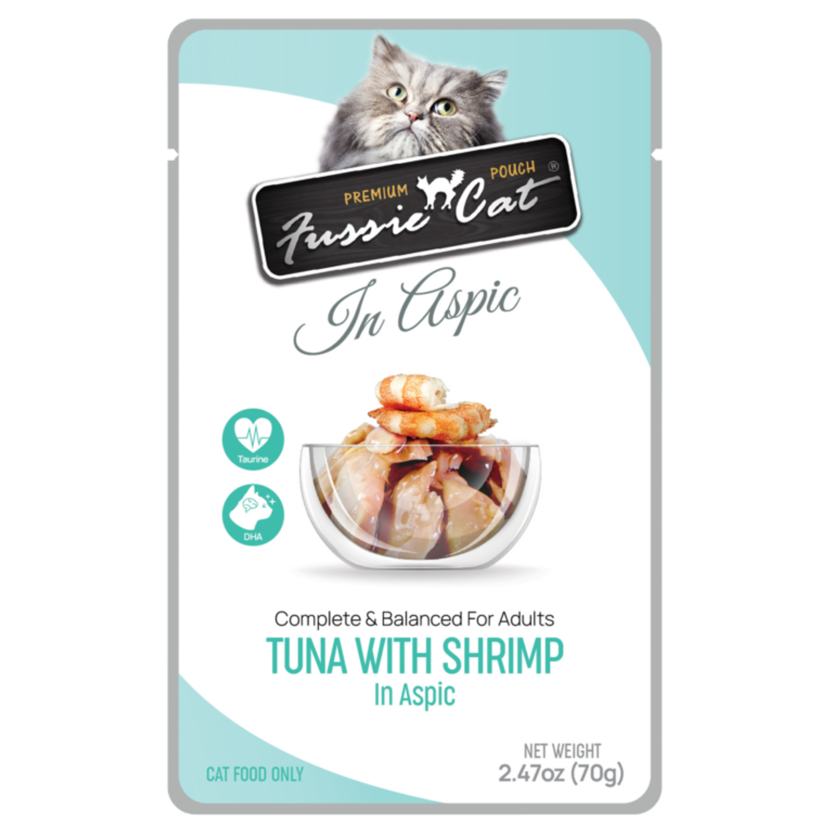 Fussie Cat FUSSIE Tuna Shrimp Pouch ASPIC 2.47oz