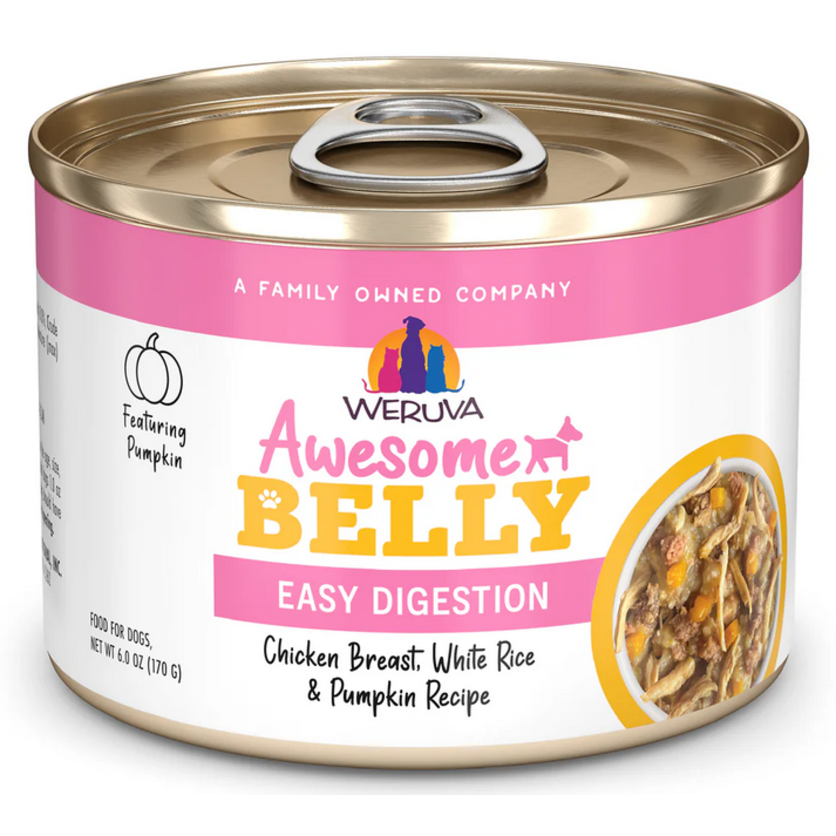 Weruva WERUVA Awesome Belly Chicken Rice Pumpkin Dog 6oz
