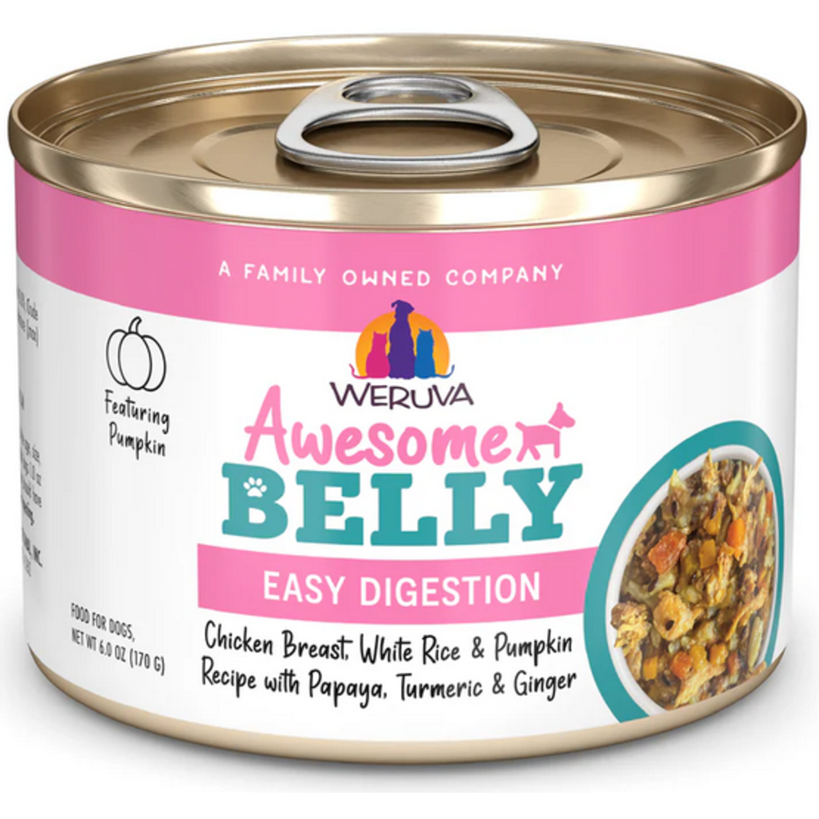 Weruva WERUVA AWESOME BELLY DIGESTION CHICKEN & RICE 6 OZ