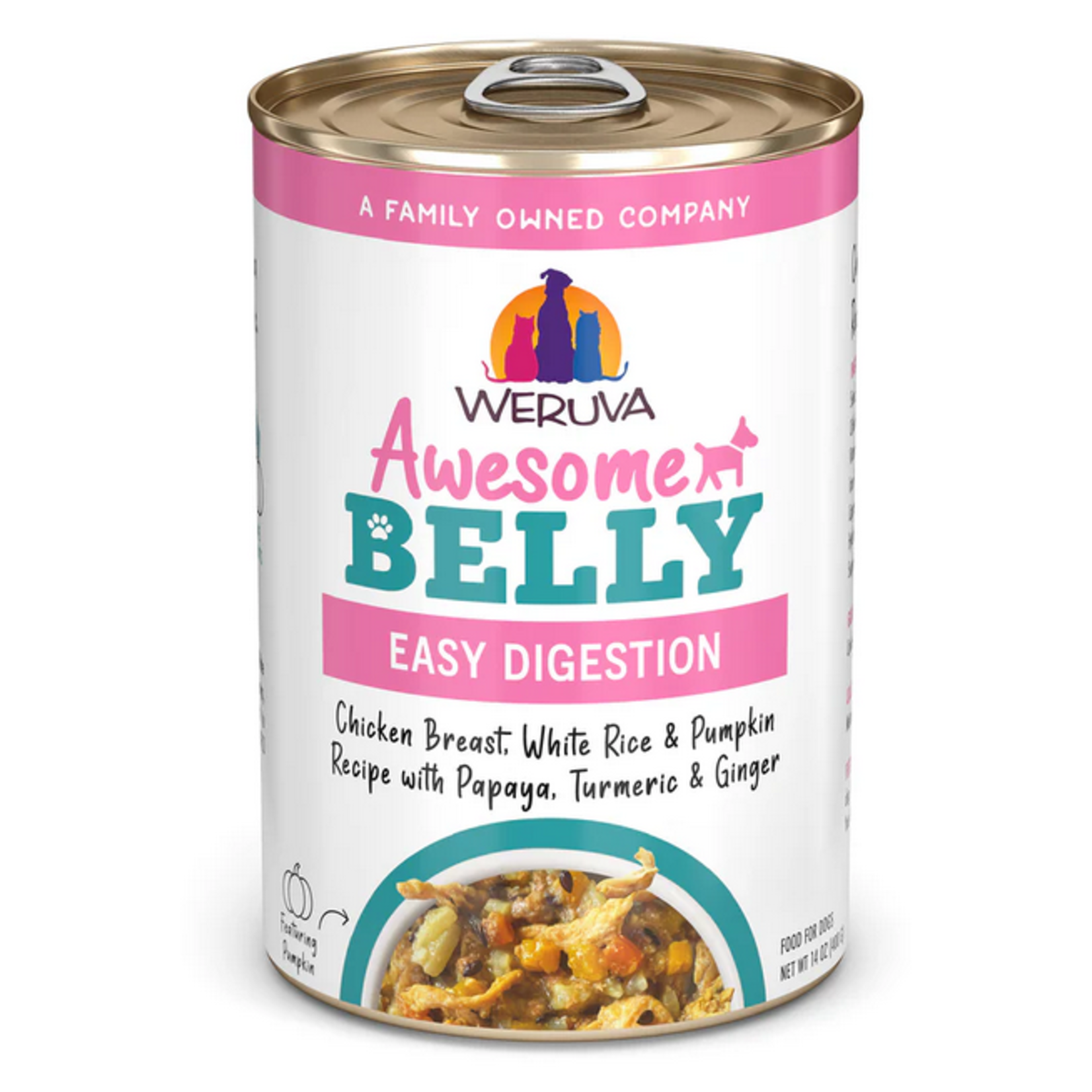 Weruva Weruva Awesome Belly Easy Digestion Chicken Breast, White Rice & Pumpkin Wet Dog Food 14 oz