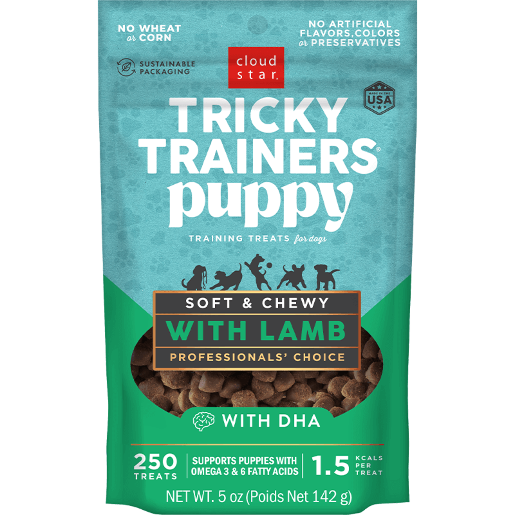 Cloud Star BB Tricky Trainers Puppy Lamb w/DHA Dog Treats 5oz