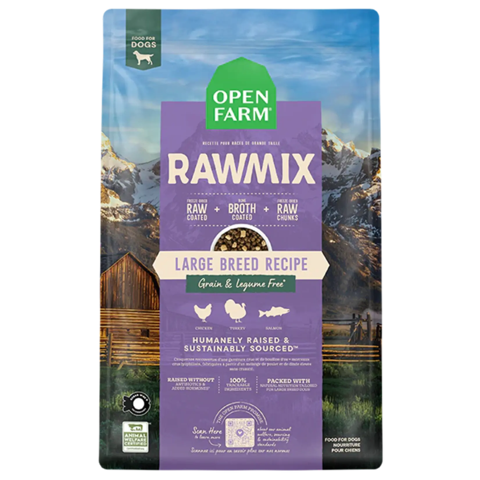 Open Farm OPEN FARM GF RAW MIX LARGE BREED 20#