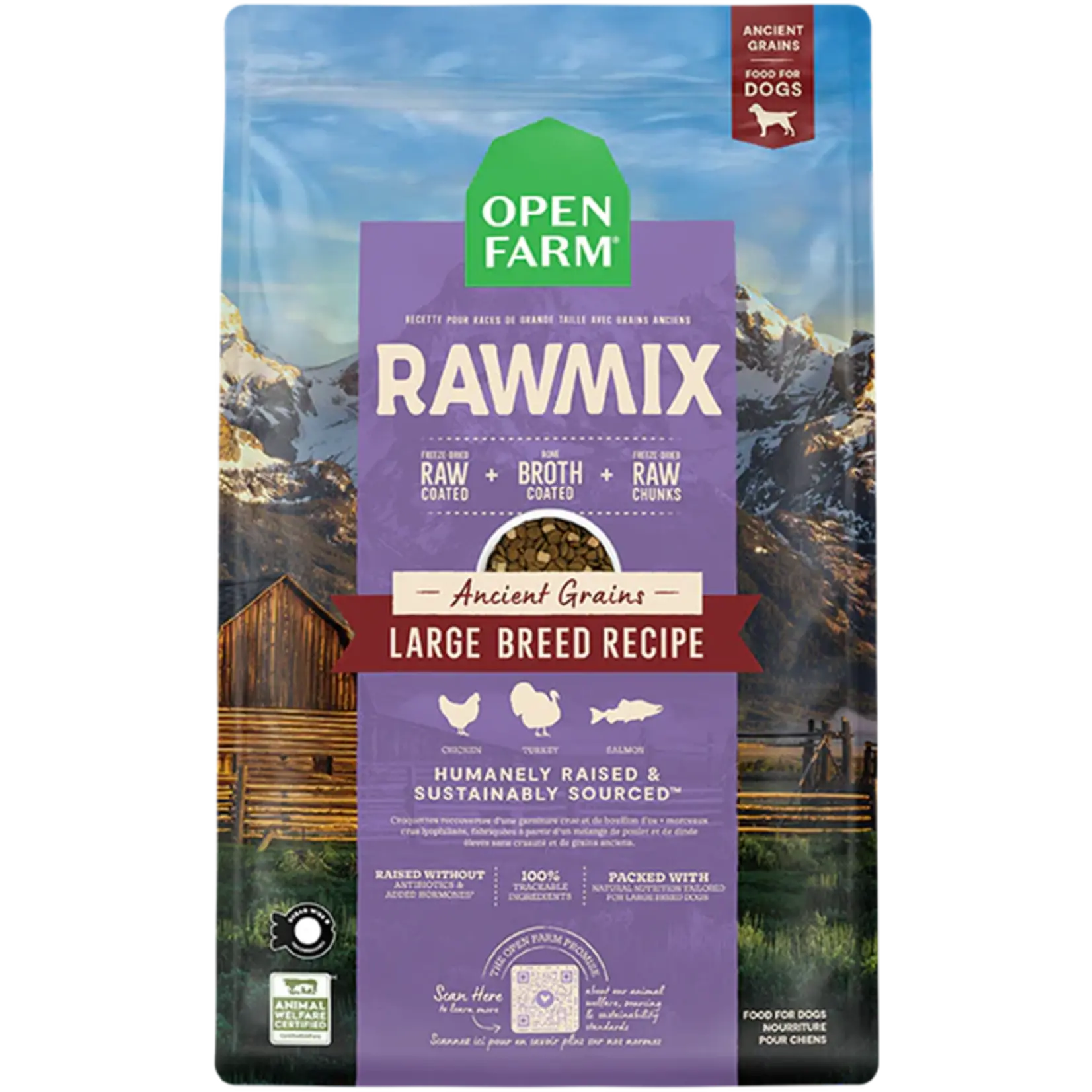 Open Farm Open Farm RawMix Large Breed Ancient Grains Dry Dog Food 20#