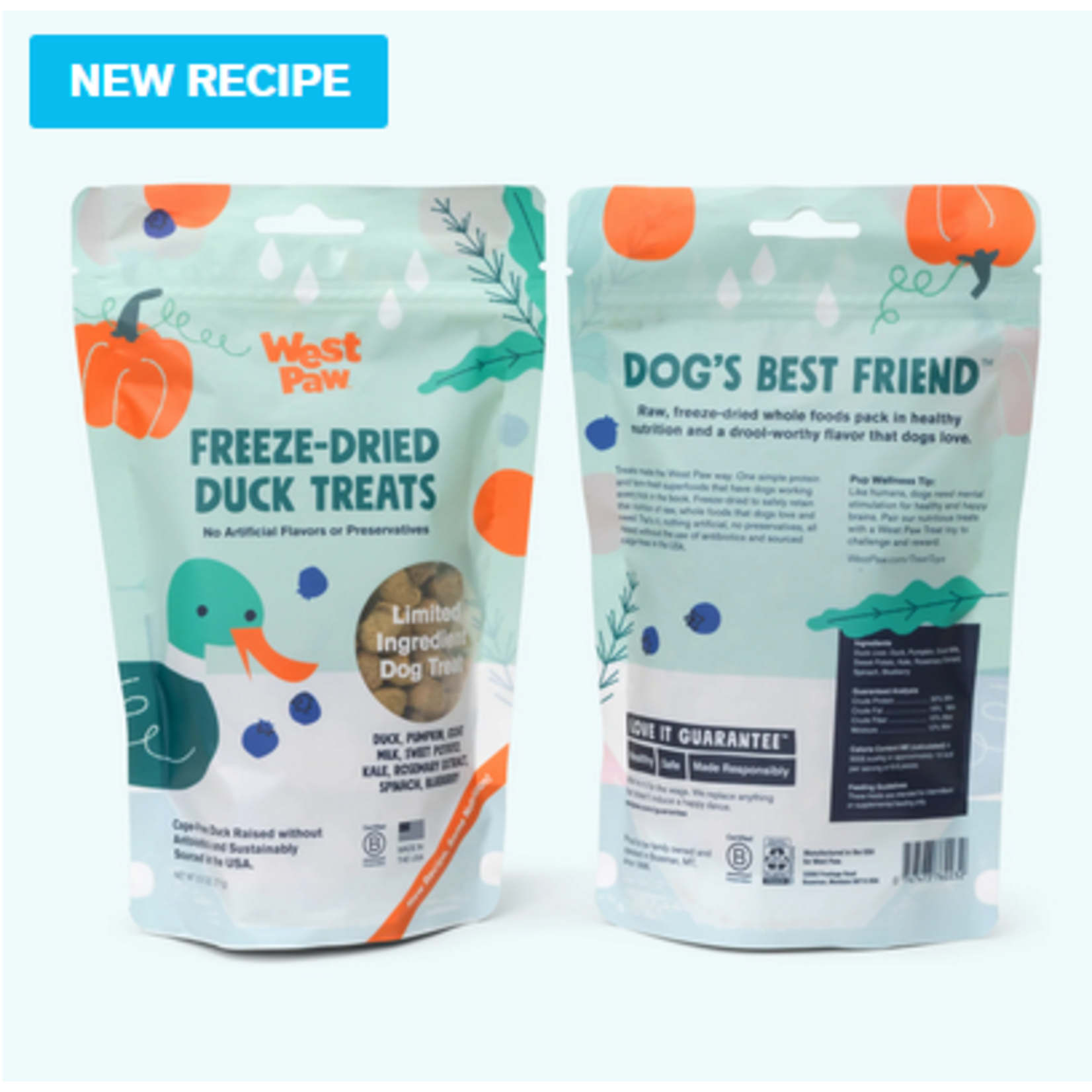 West Paw WESTPAW Freeze Dried Duck Superfood Dog Treats 2.5 oz