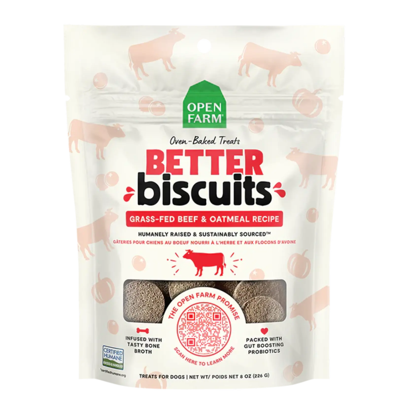 Open Farm OPEN FARM Better Biscuits Beef & Oatmeal Dog Treat 8oz