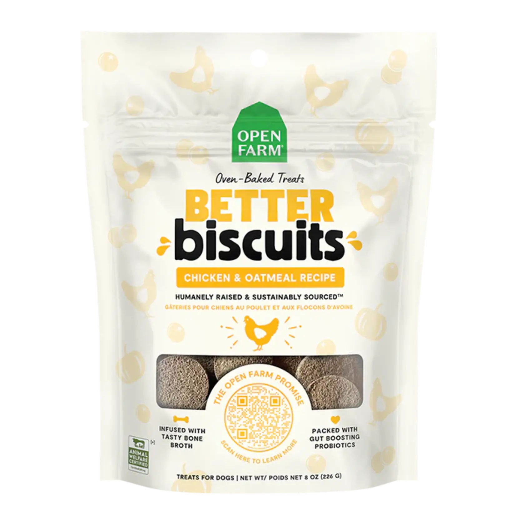 Open Farm OPEN FARM Better Biscuits Chicken & Oatmeal Dog Treat 8oz