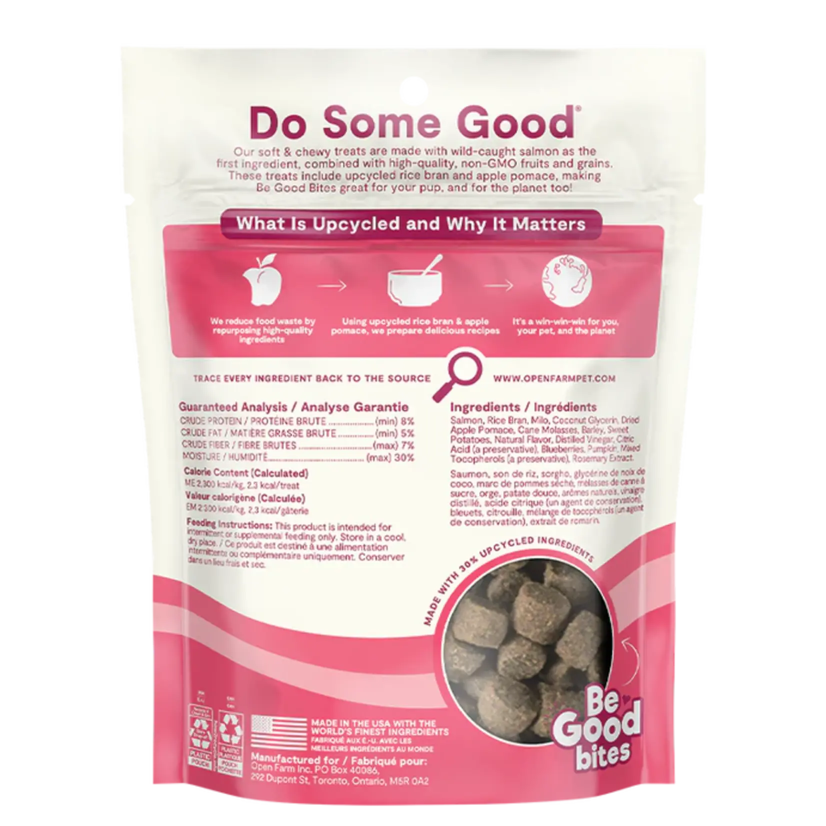 Open Farm OPEN FARM Treat Be Good Bites Wild Caught Salmon Dog 6oz