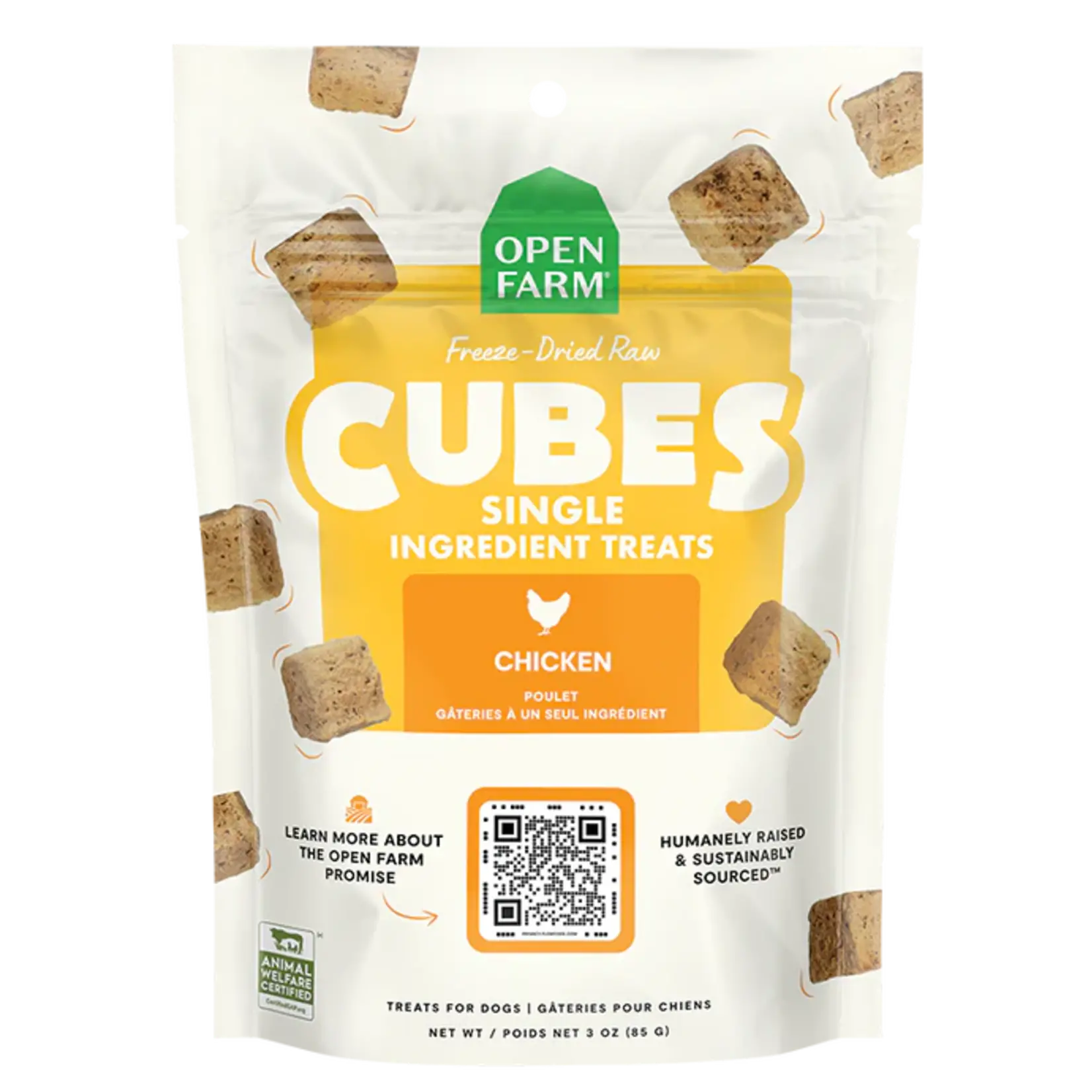 Open Farm OPEN FARM DOG TREAT FD RAW CHICKEN CUBES 3OZ