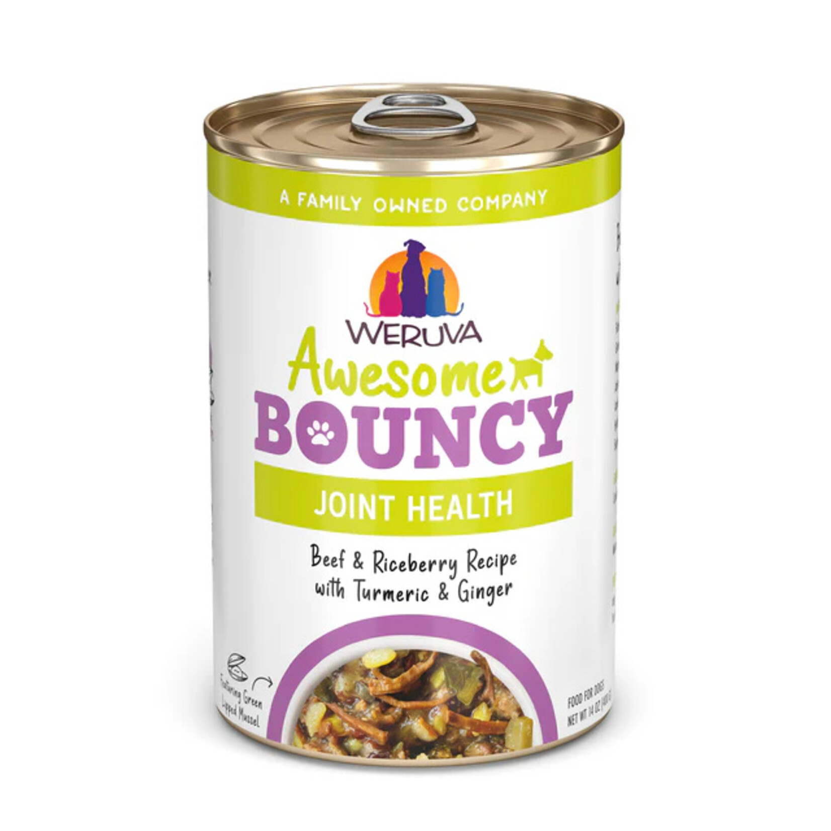 Weruva WERUVA Awesome Bouncy Beef & Rice Dog 14oz