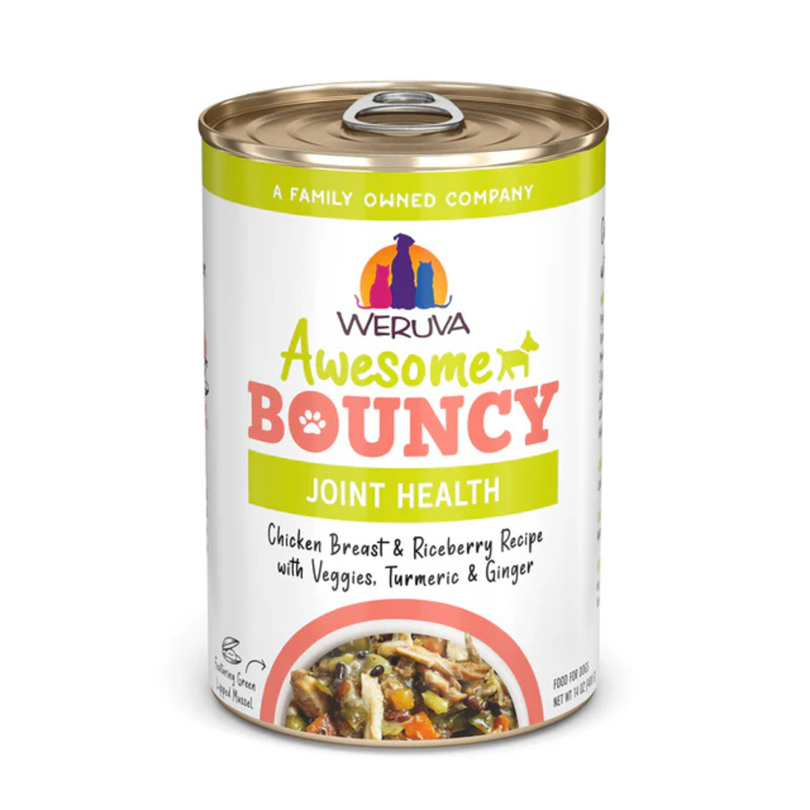 Weruva WERUVA Awesome Bouncy Chicken & Veggie Dog 14oz