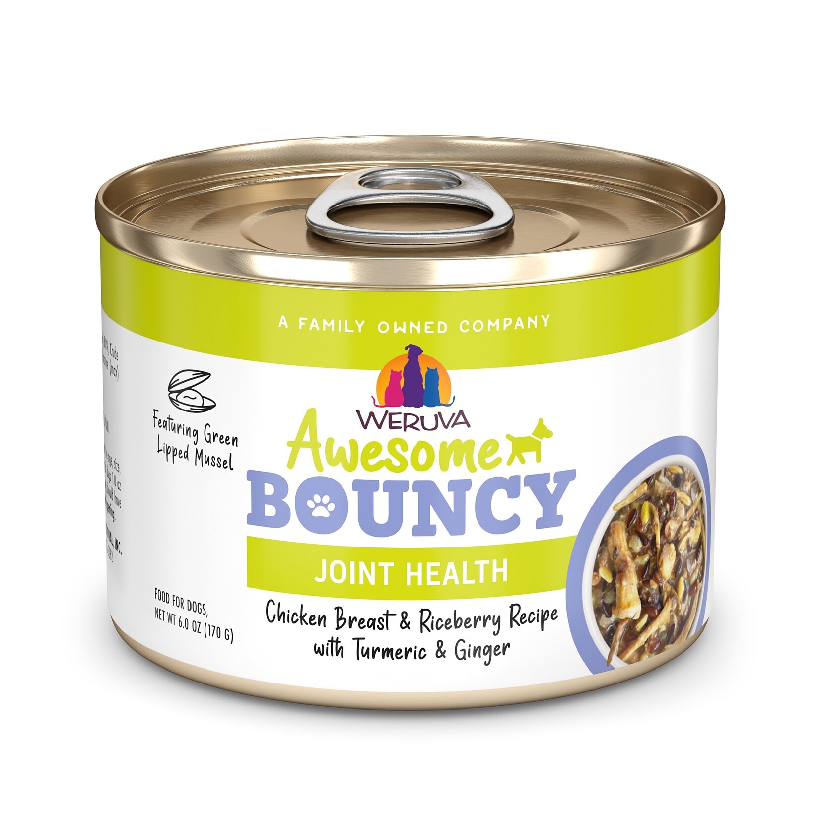 Weruva WERUVA AWESOME BOUNCY HIP & JOINT CHICKEN & RICE 6 OZ