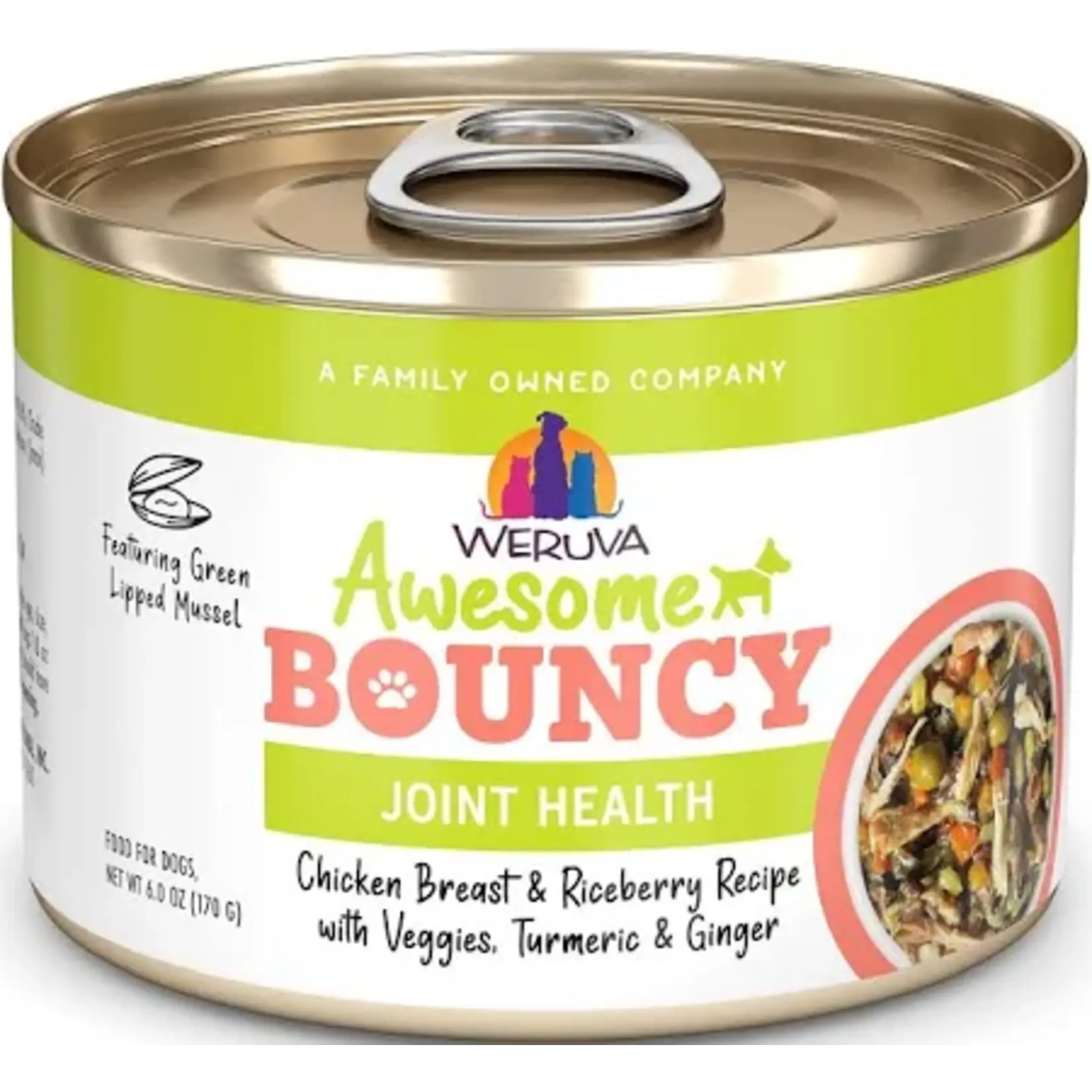 Weruva WERUVA Awesome Bouncy Chicken & Veggie Dog 6oz