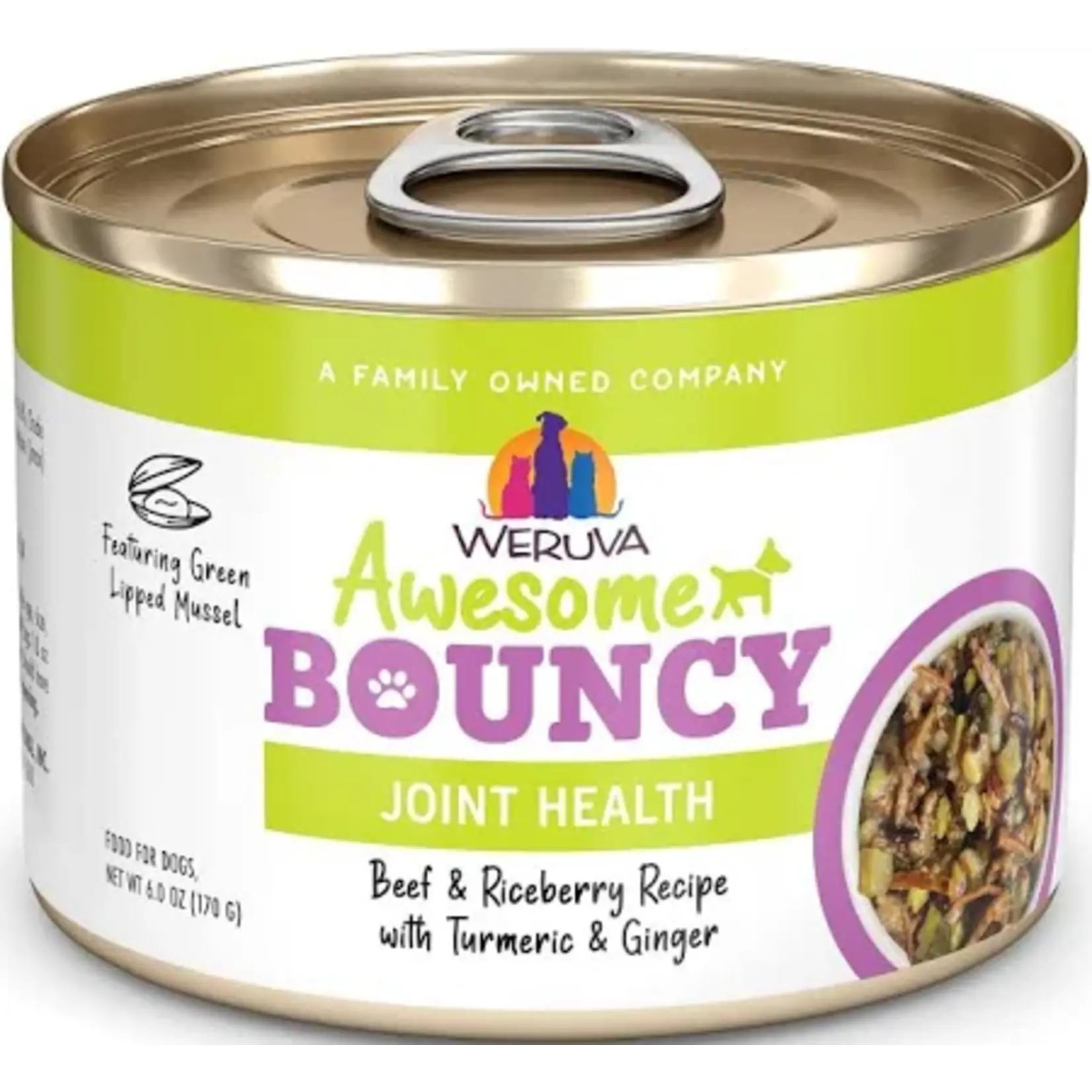 Weruva WERUVA AWESOME BOUNCY HIP & JOINT BEEF & RICE 6 OZ