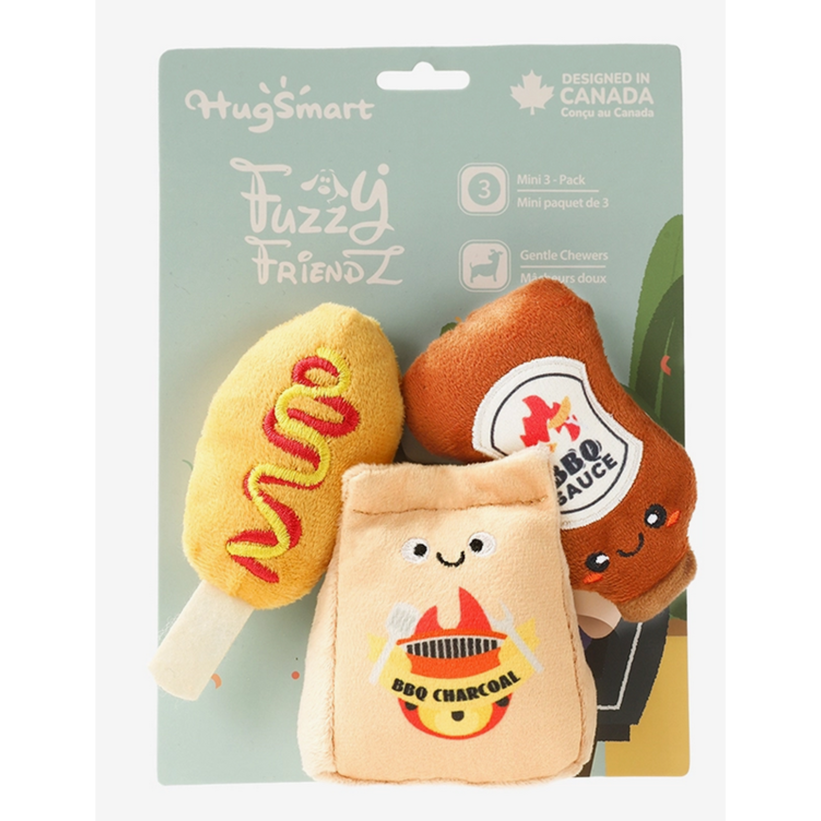 HugSmart HUGSMART Fuzzy Friendz BBQ Time Dog Toy