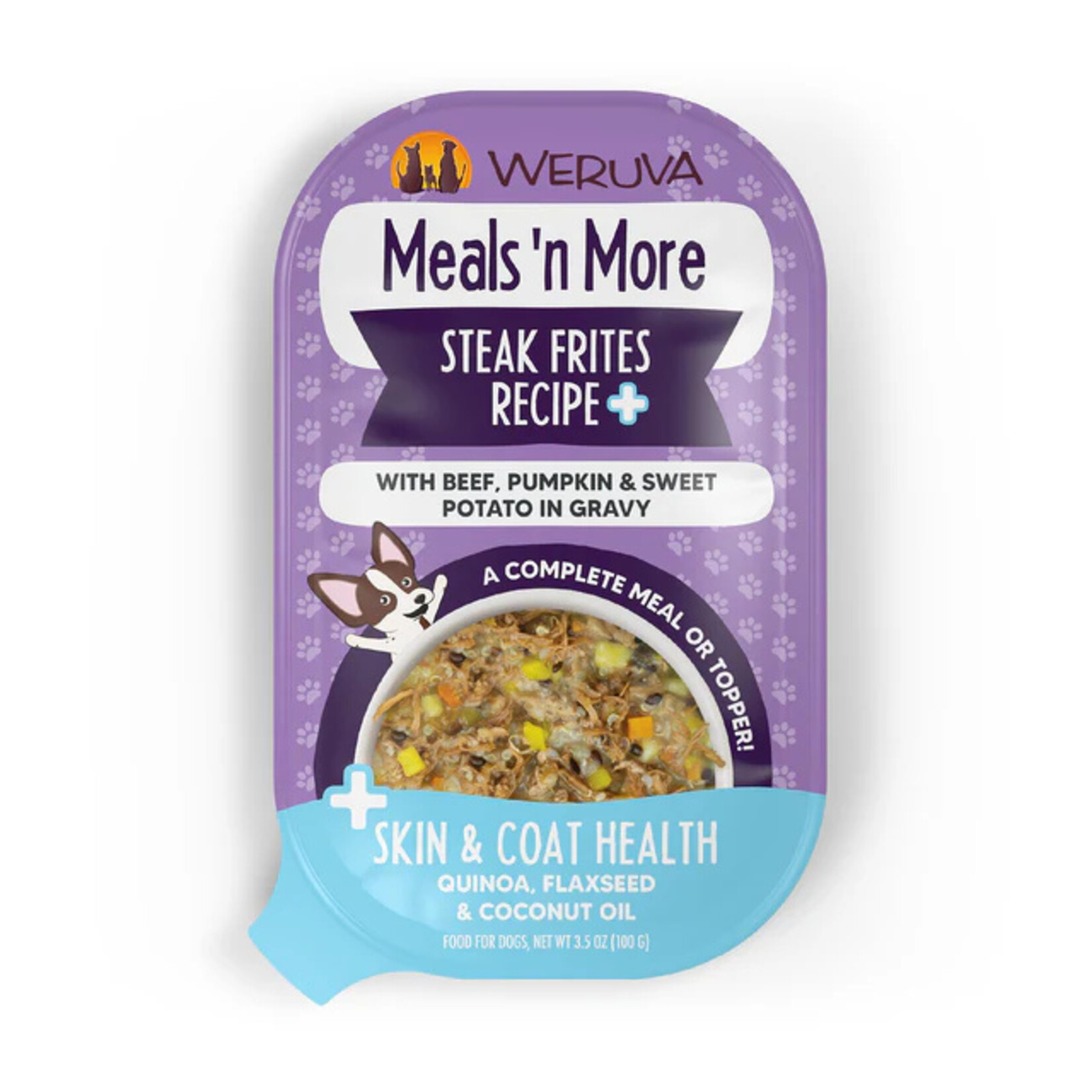 Weruva WERUVA Meals 'n More Steak Frites + Skin Coat Dog 3.5oz