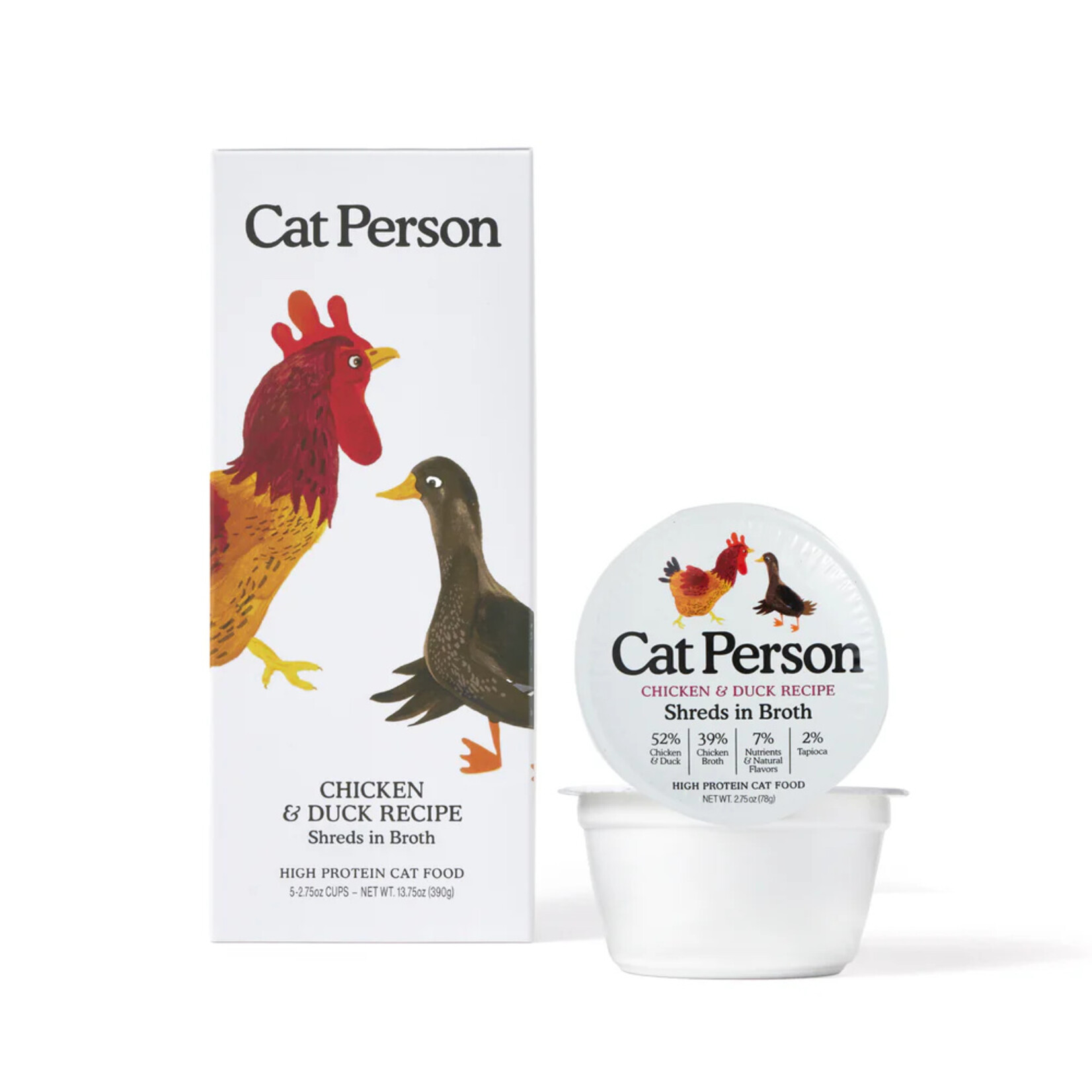 Cat Person Cat Person Shredded Chicken & Duck in Broth Grain-Free Wet Cat Food 2.75 oz