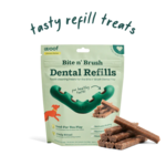 Woof Pet Woof Bite n' Brush Refill Grain-Free Chicken Sticks Dental Dog Chew Treats, 18 count